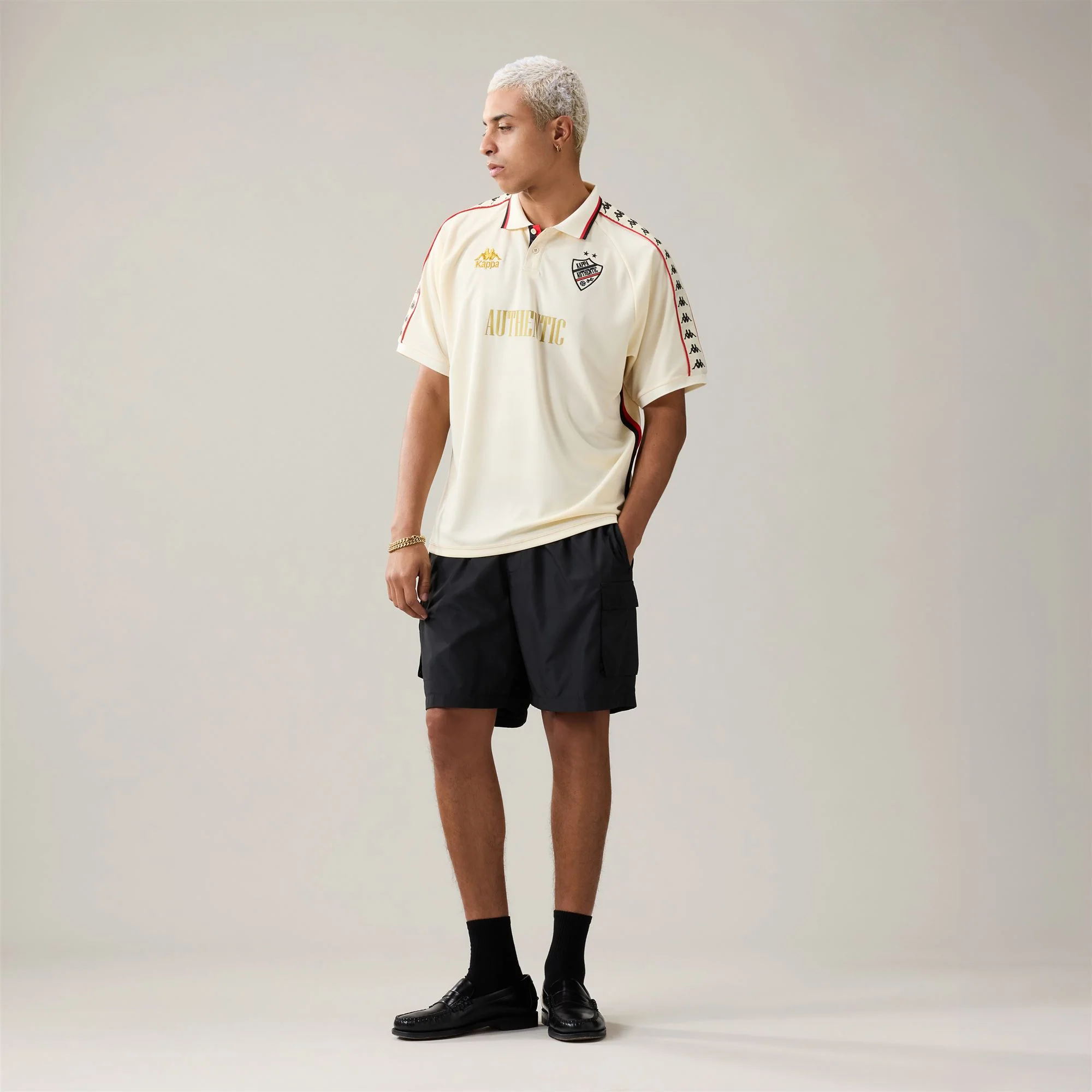 222 BANDA STAFEN - Active Jerseys - Polo Shirt - Man - Beige Butter-Red Md Coral-Black - Image 7