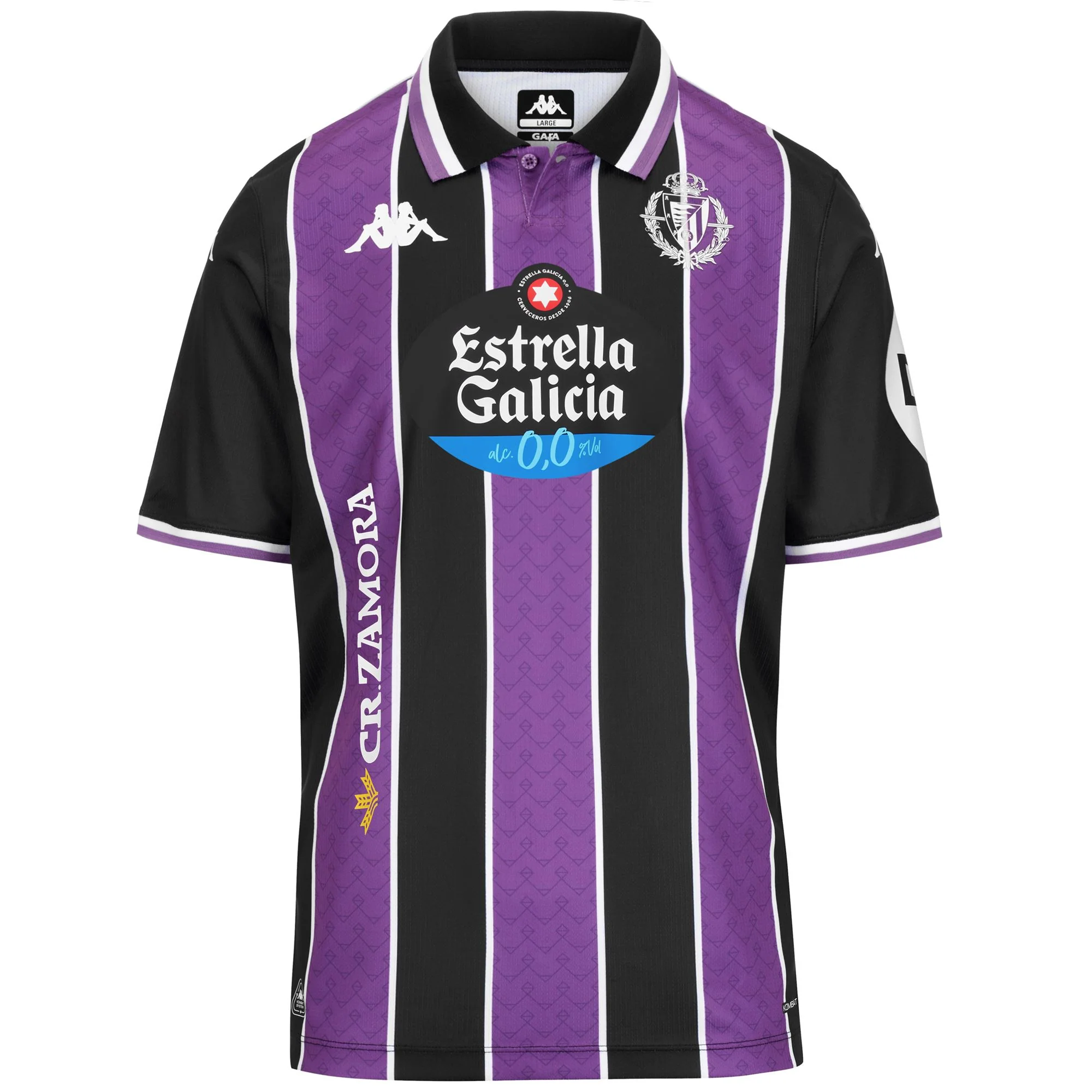 KOMBAT 2026 AWAY REAL VALLADOLID - Active Jerseys - Shirt - Man - Black-Violet-White-SPONSOR 2