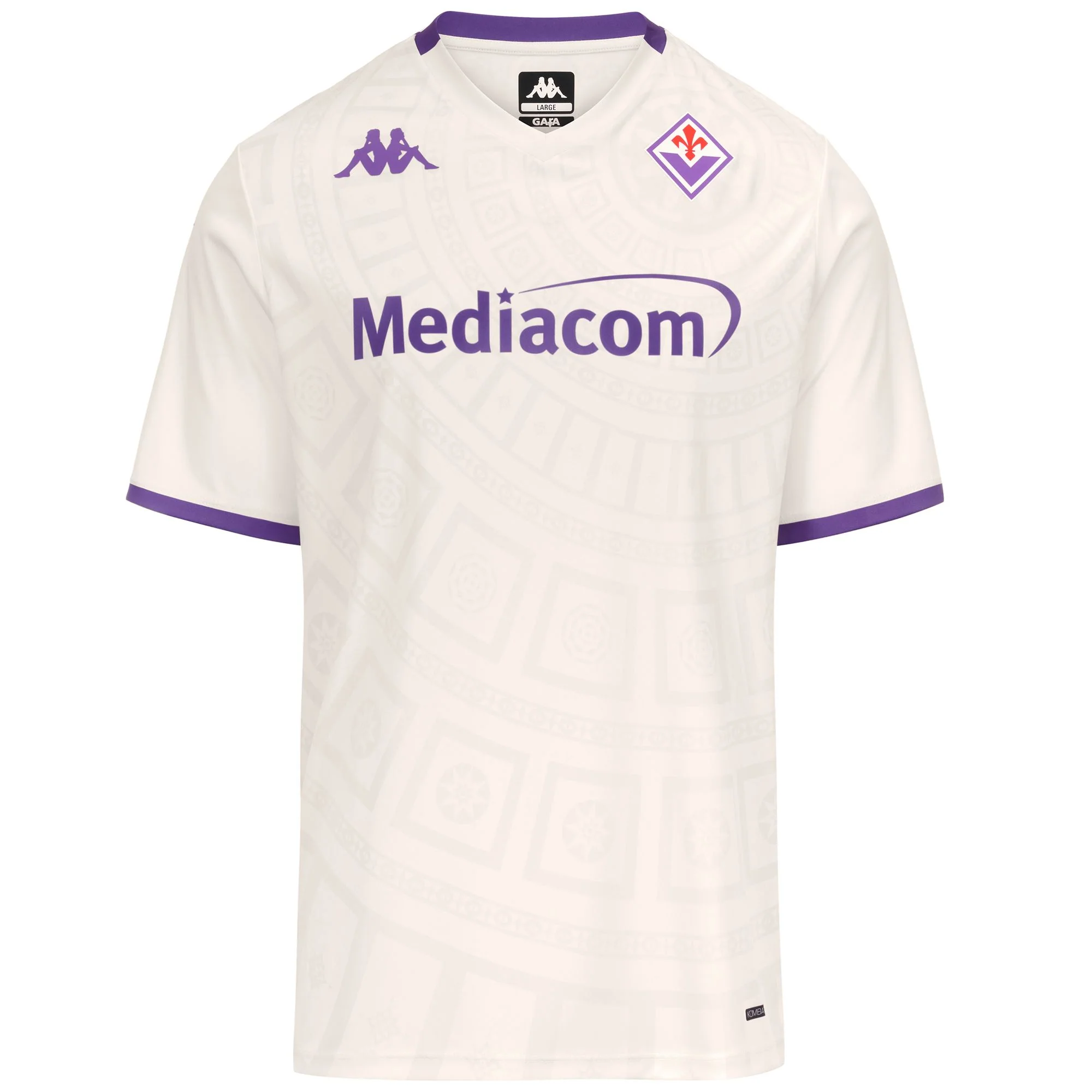 KOMBAT EXTRA 2026 AWAY FIORENTINA - Active Jerseys - Shirt - Man - White Whisper-Violet Tillandsia