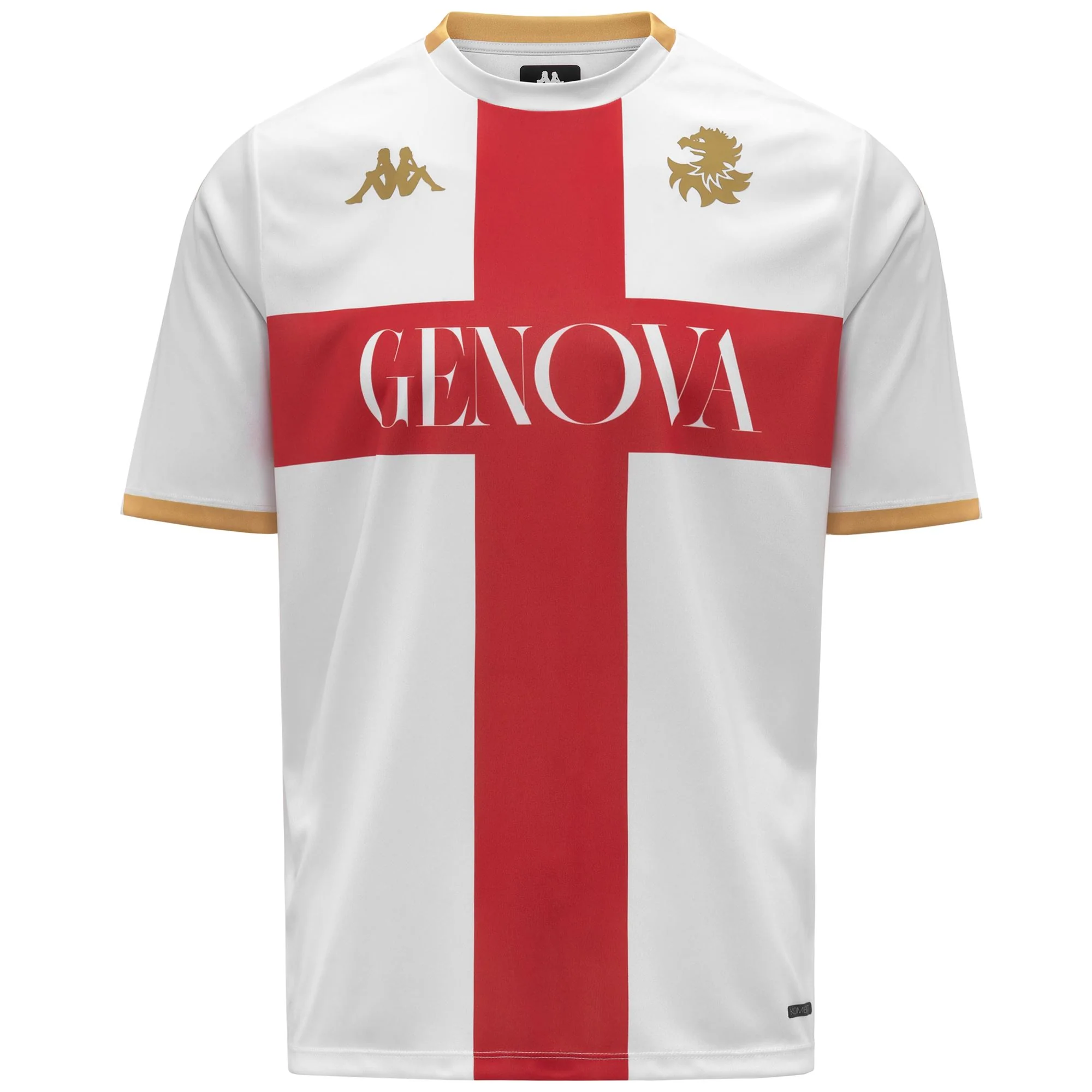 KOMBAT EXTRA 2026 AWAY GENOA - Active Jerseys - Shirt - Man - White-Red Blaze-Yellow Gold Rich