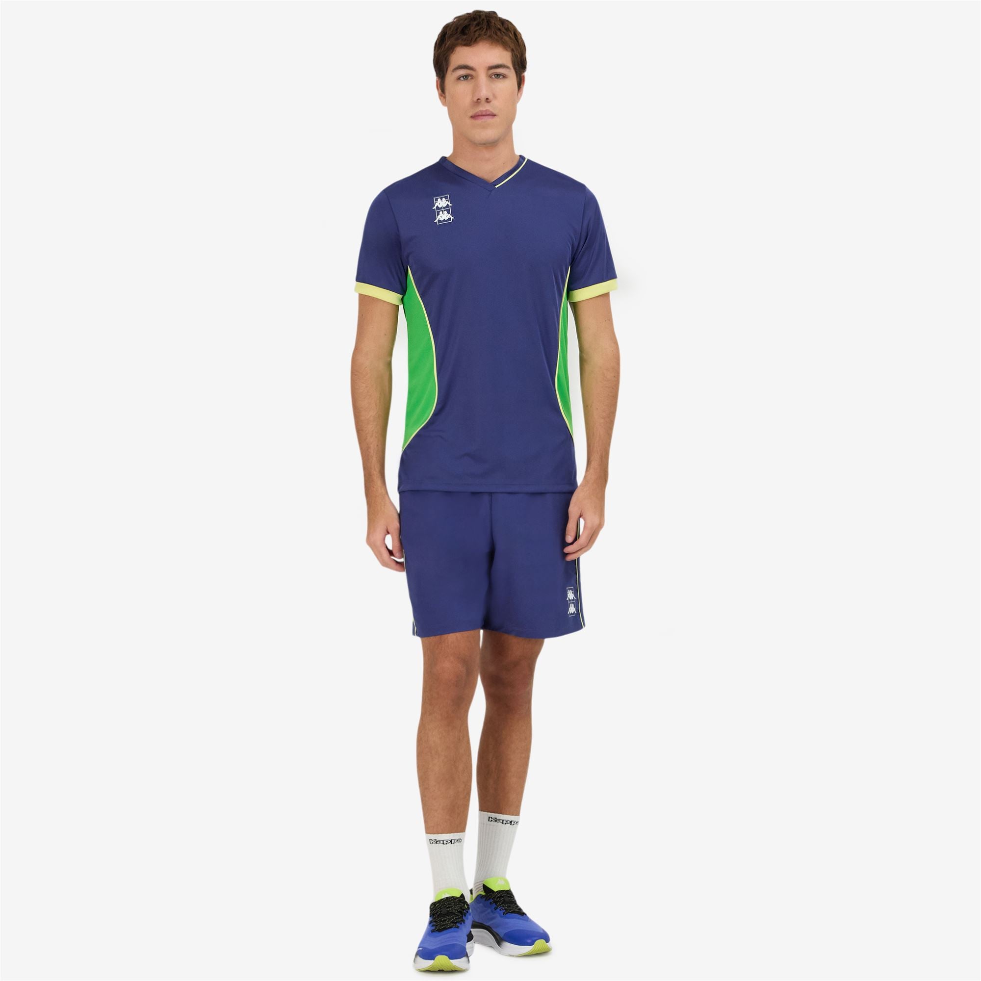 KOMBAT PADEL GHINO - Active Jerseys - Shirt - Man - Blue Twilight-Green Fluo-Yellow Lt Sulphur - Image 4