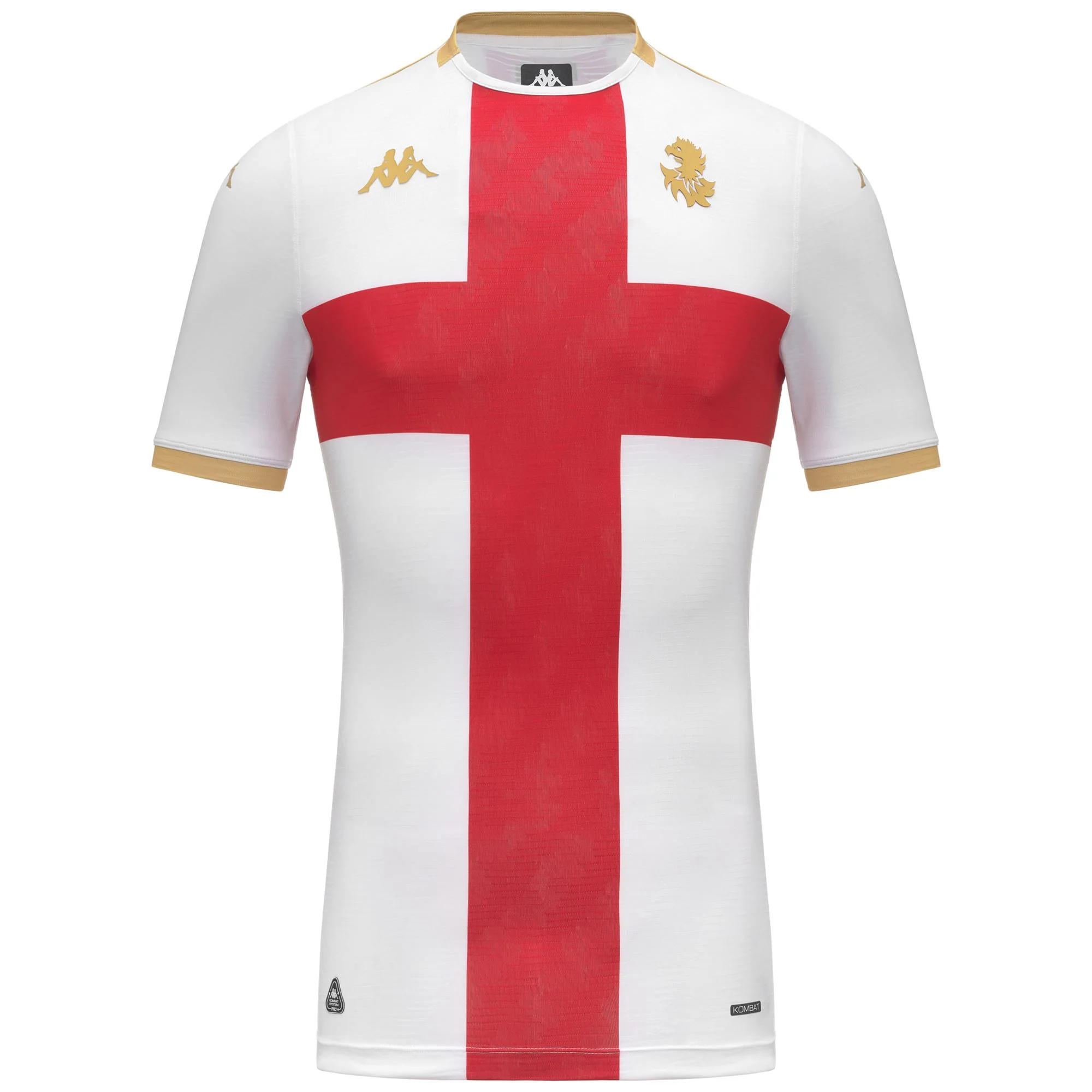 KOMBAT PRO 2026 AWAY GENOA - Active Jerseys - Shirt - Man - White-Red Blaze-Yellow Gold Rich