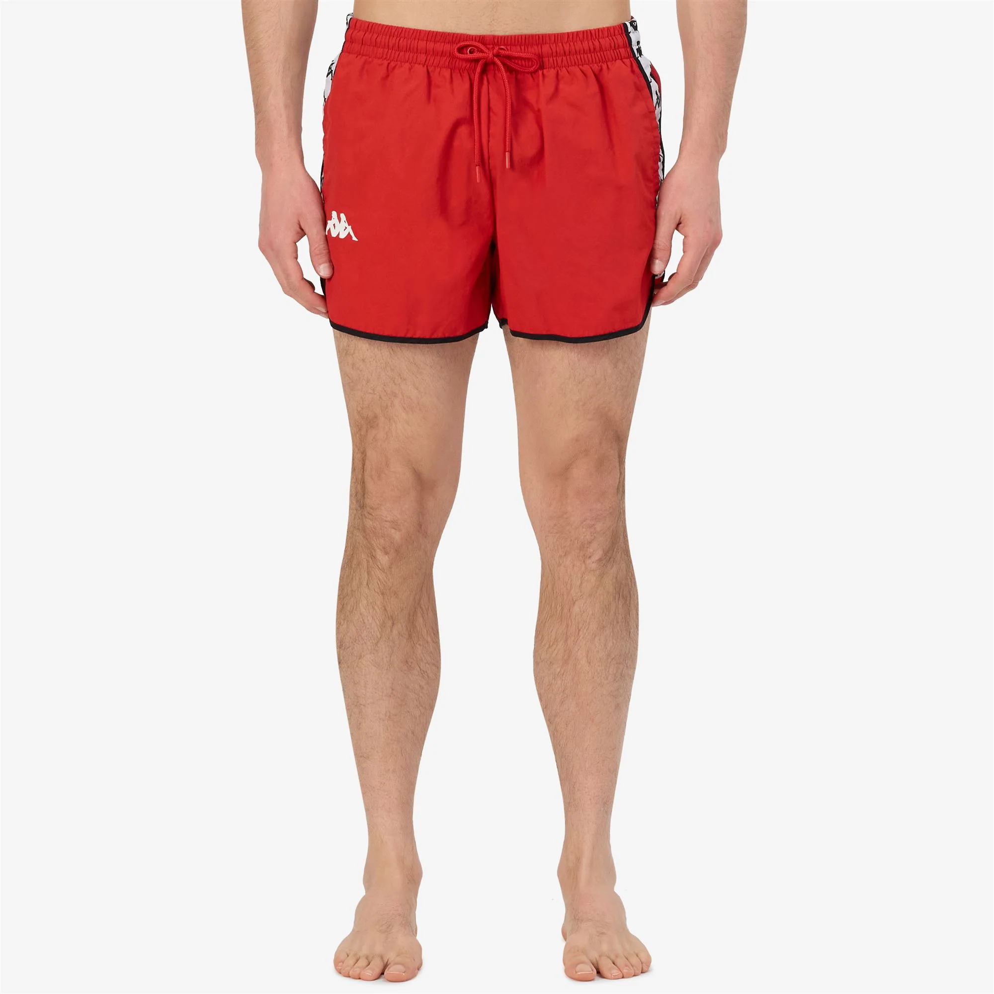 222 BANDA CALI - Bathing Suits - Swimming Trunks - Man - Red Blaze-White-Black - Image 4