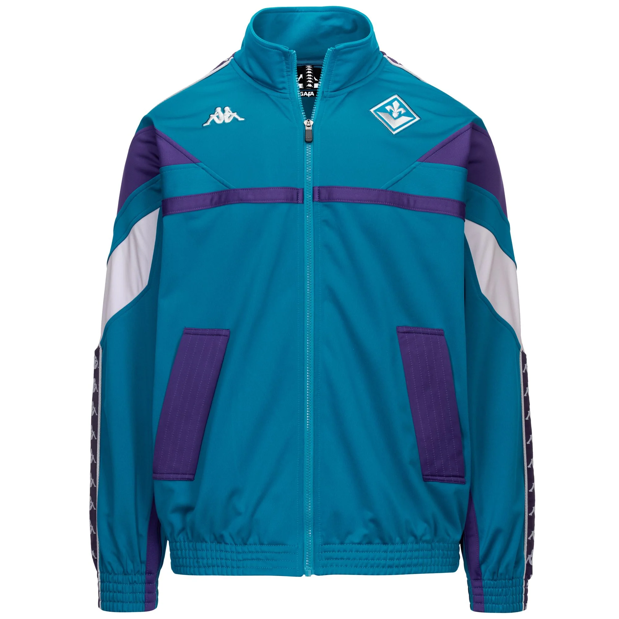 222 BANDA FOSTERY FIORENTINA - Fleece - Jacket - Man - Turquoise Crystal-Violet Md-Grey Silver