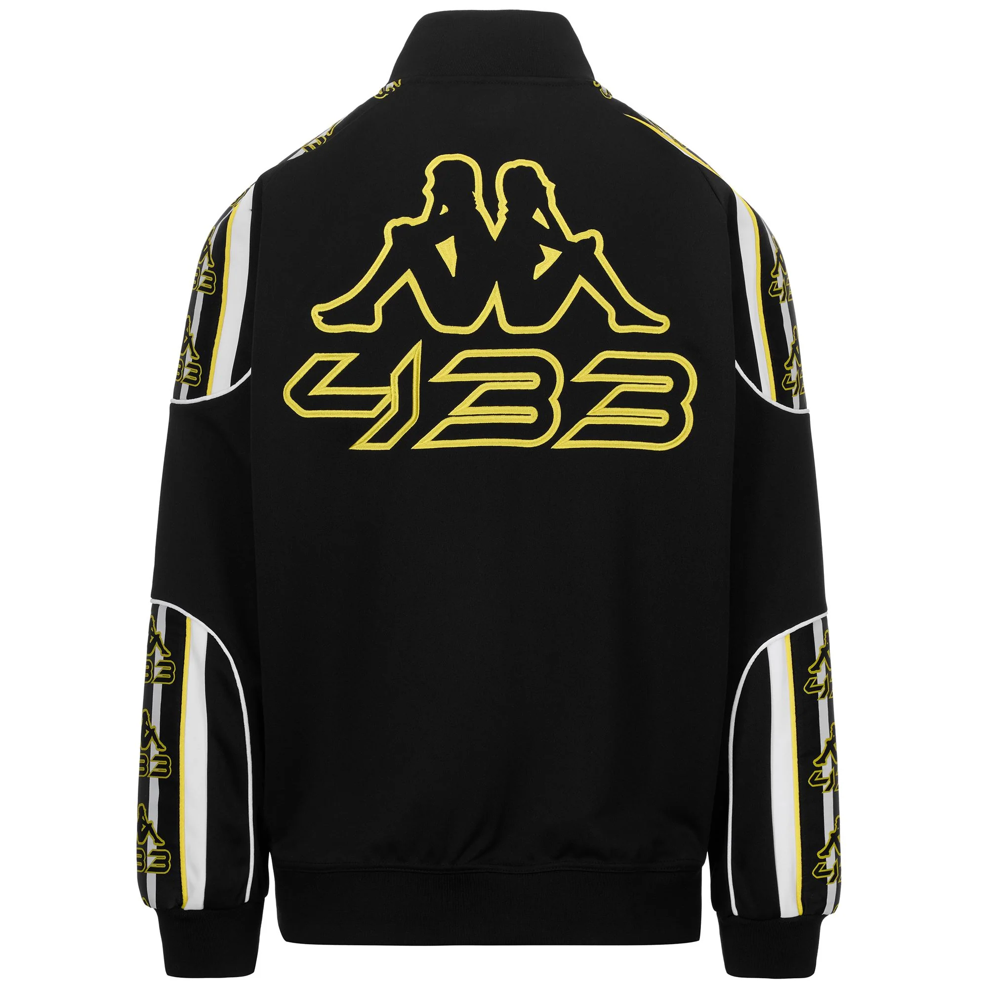 222 BANDA SAACHIS 433 - Fleece - Jacket - Man - Black-White-Yellow Blazing - Image 3