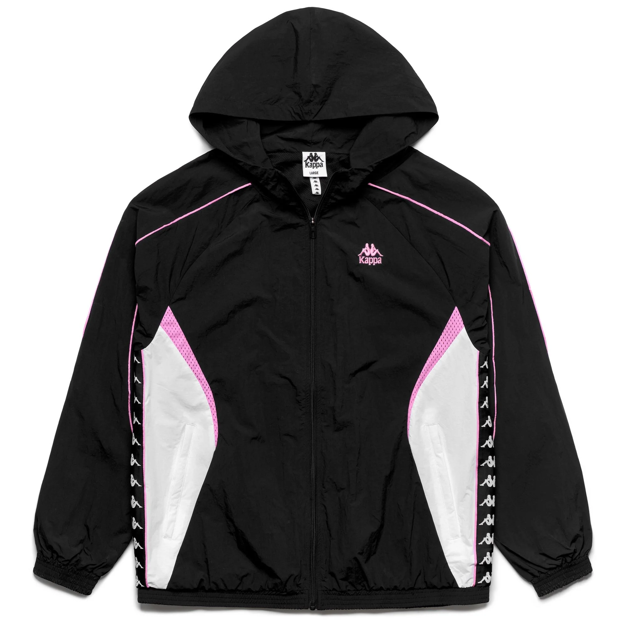 222 BANDA SILAS - Fleece - Jacket - Man - Black-Pink Prism-White
