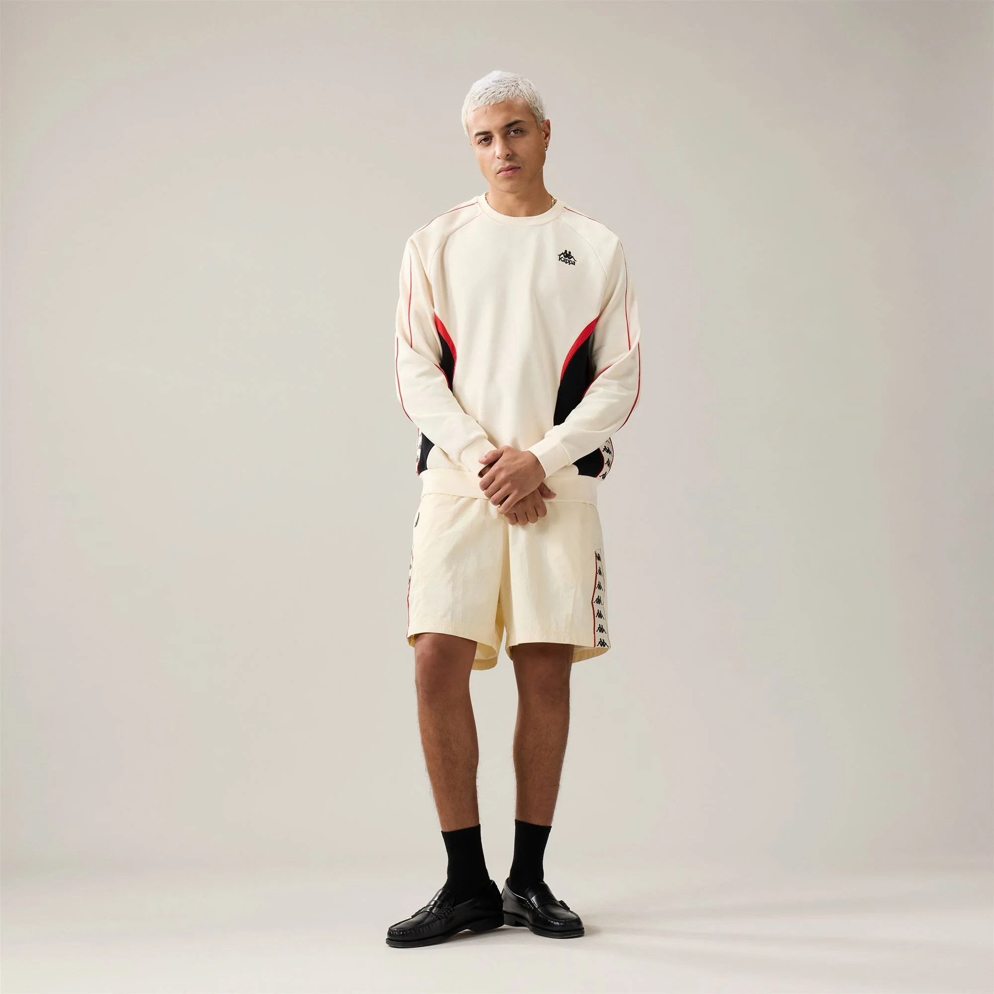 222 BANDA SPENCER - Fleece - Jumper - Man - Beige Butter-Red Md Coral-Black - Image 5