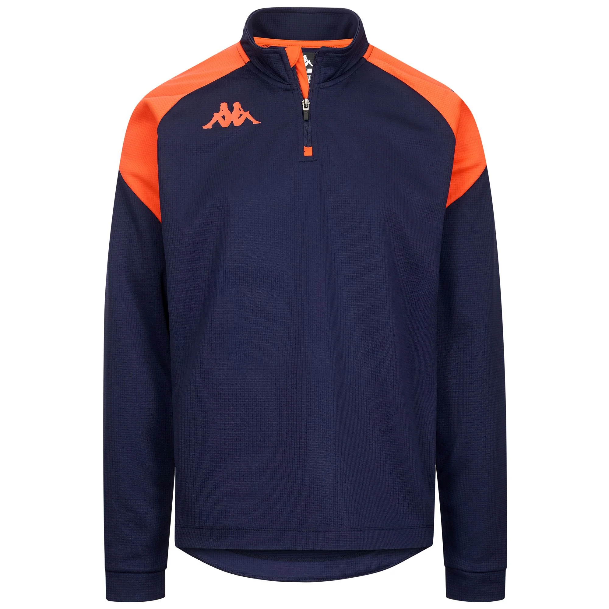 KAPPA4FOOTBALL LOVATO - Fleece - Jumper - Man - BLUE MARINE-ORANGE FLAME