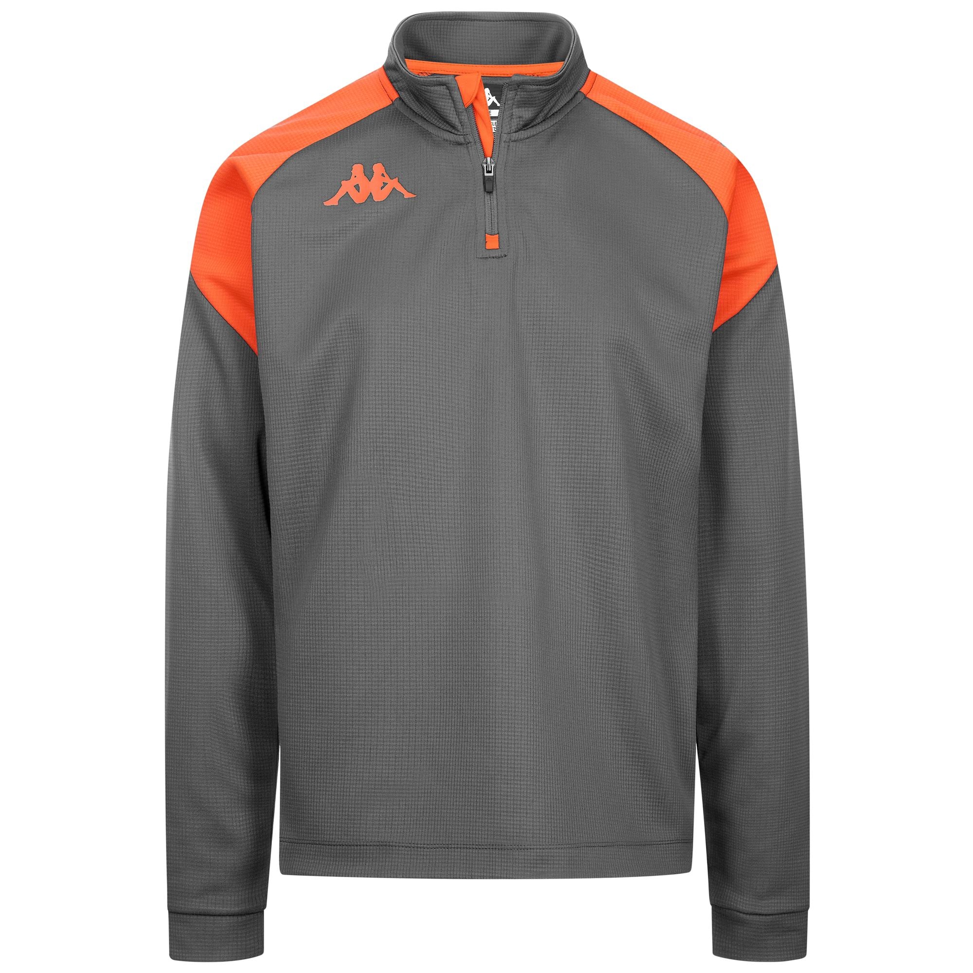 KAPPA4FOOTBALL   LOVATO - Fleece - Jumper - Man - GREY SMOKED-ORANGE FLAME