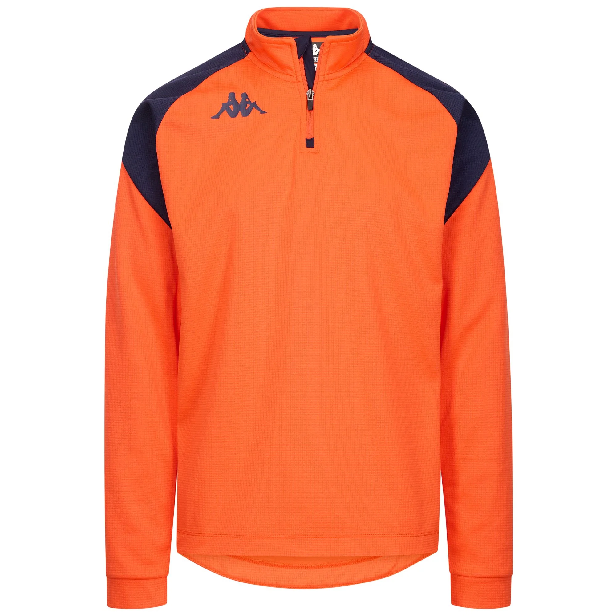 KAPPA4FOOTBALL LOVATO - Fleece - Jumper - Man - ORANGE FLAME-BLUE MARINE