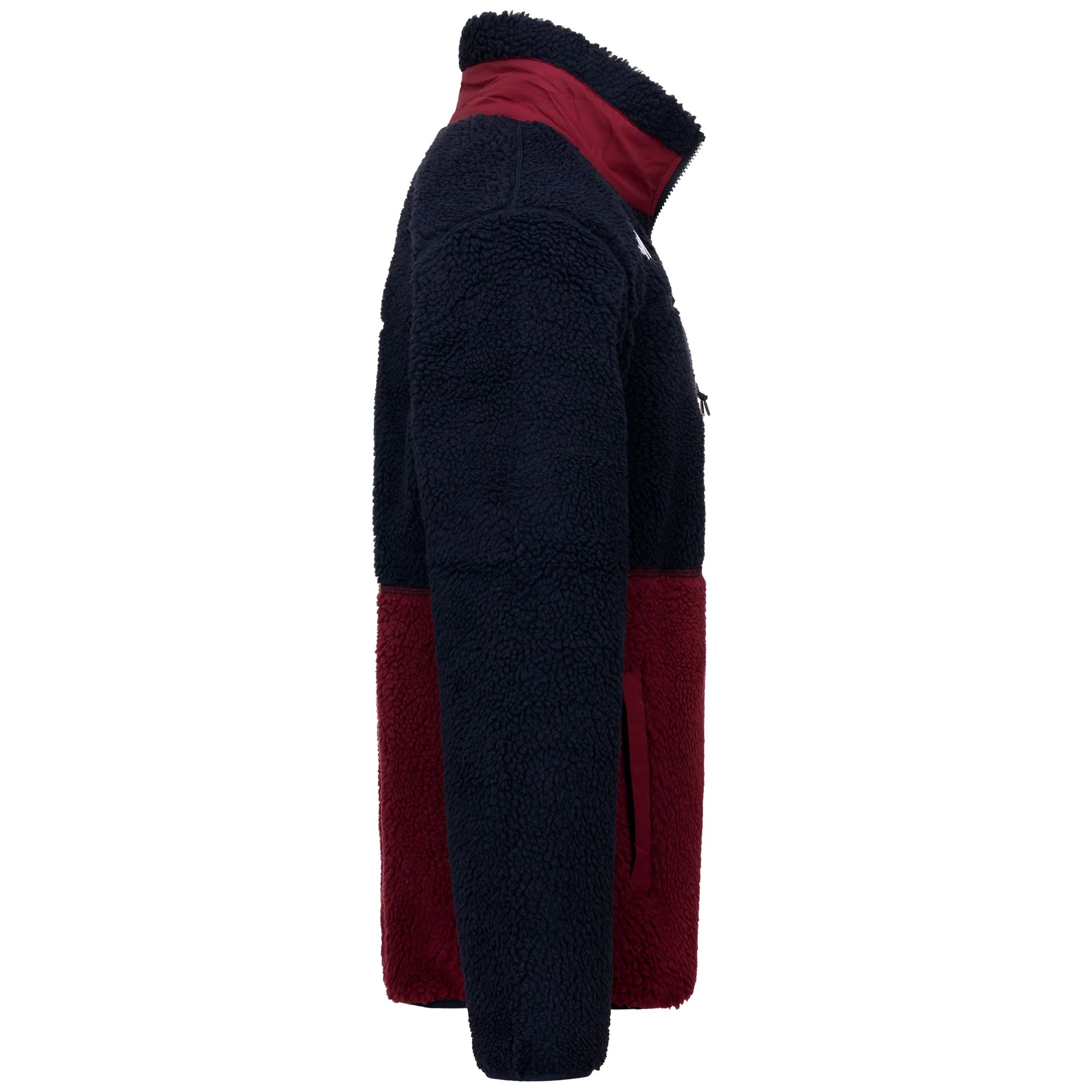 3CENTO  326 US - Fleece - Jacket - Unisex - Blue Baritone-Red Pomegranate - Image 3