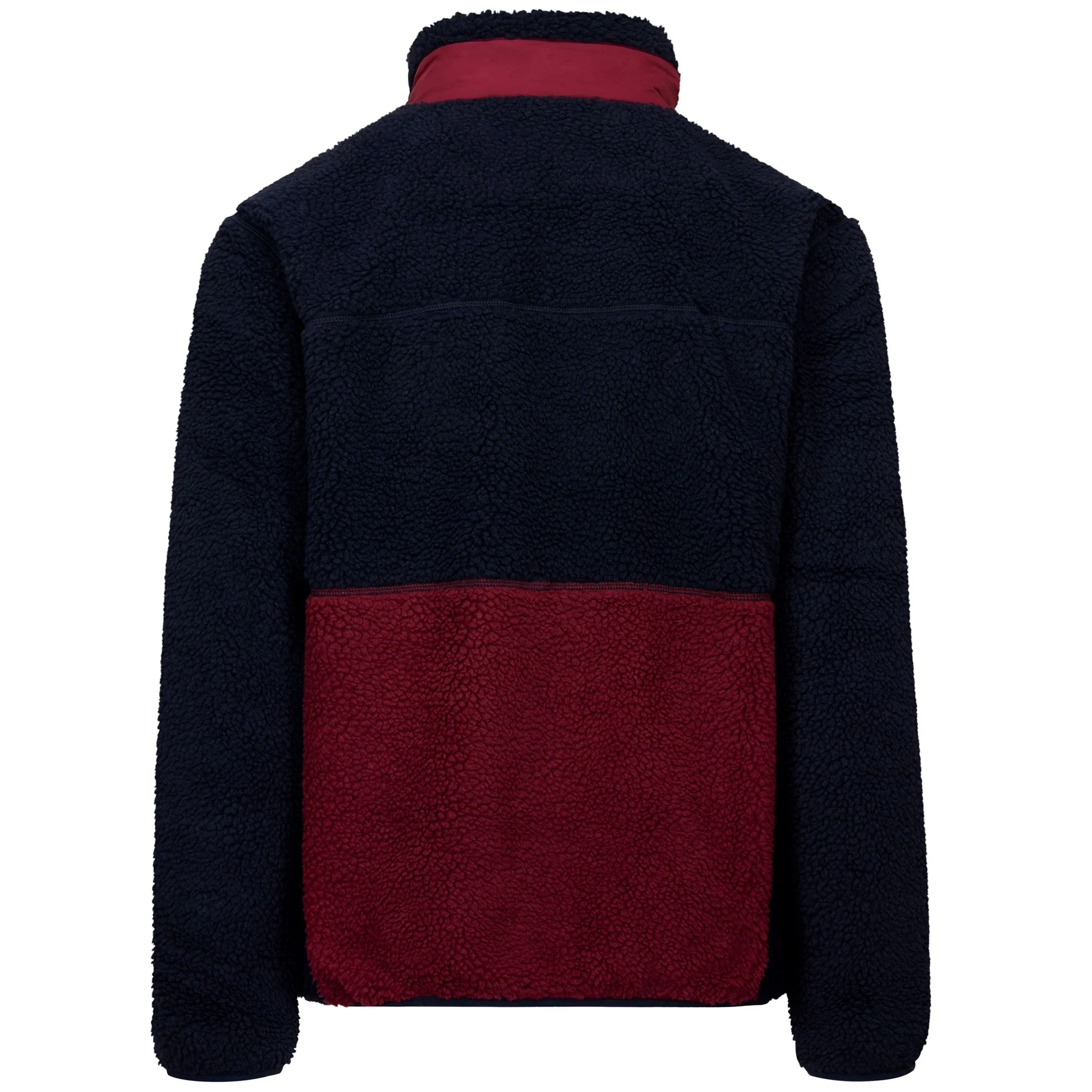 3CENTO  326 US - Fleece - Jacket - Unisex - Blue Baritone-Red Pomegranate - Image 4