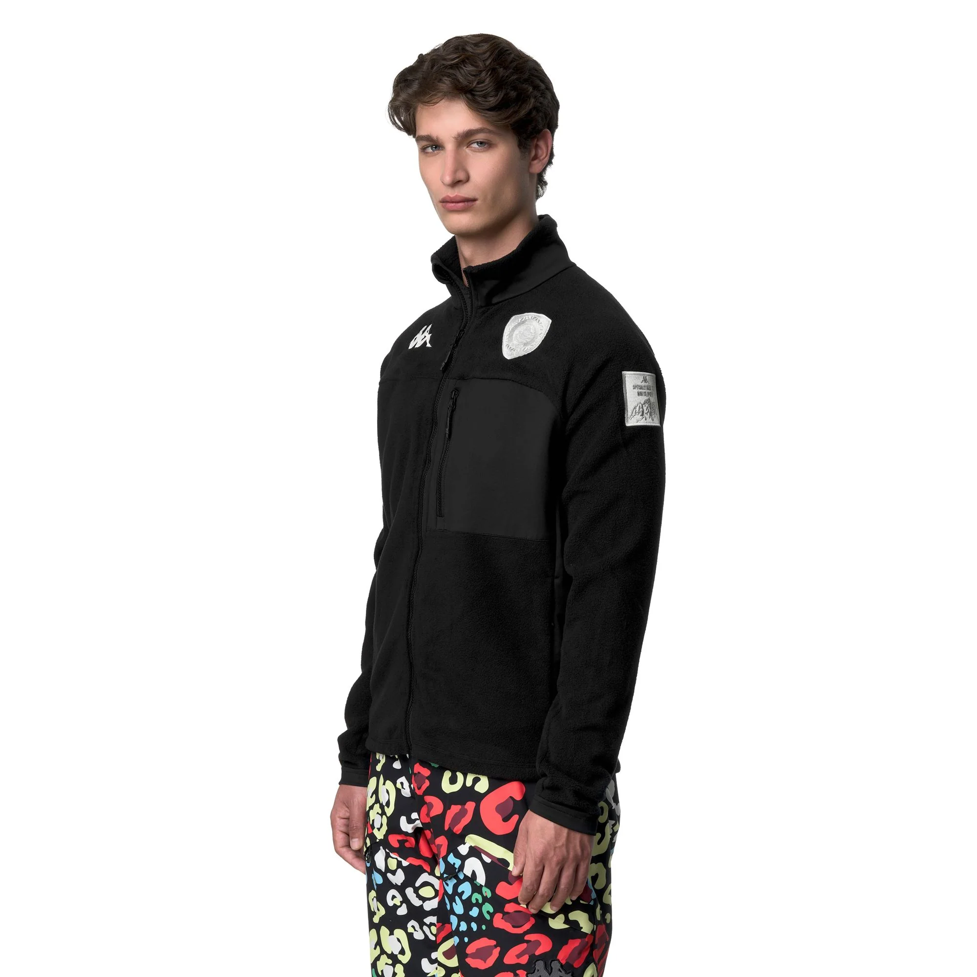 6CENTO 672 PREMIUM - Fleece - Jacket - Unisex - Black-White Coconut - Image 5