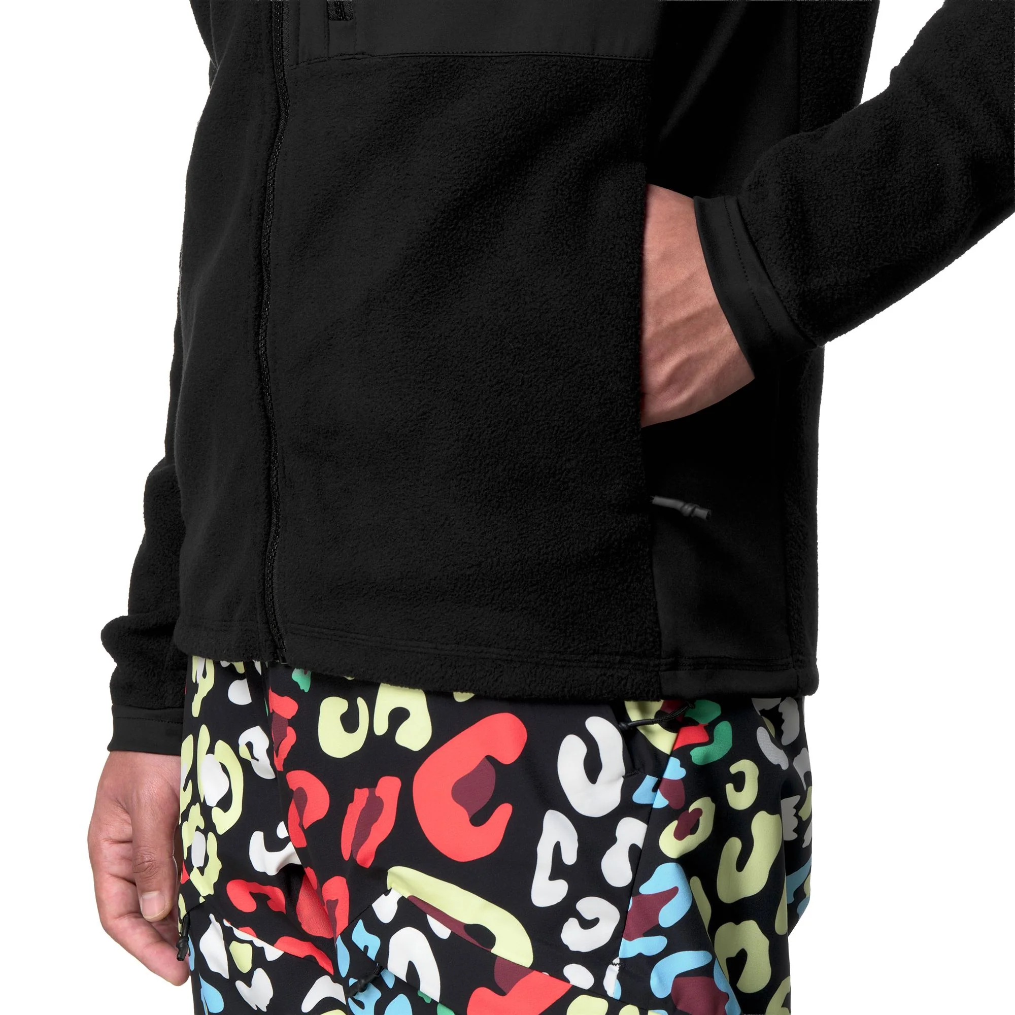 6CENTO 672 PREMIUM - Fleece - Jacket - Unisex - Black-White Coconut - Image 7