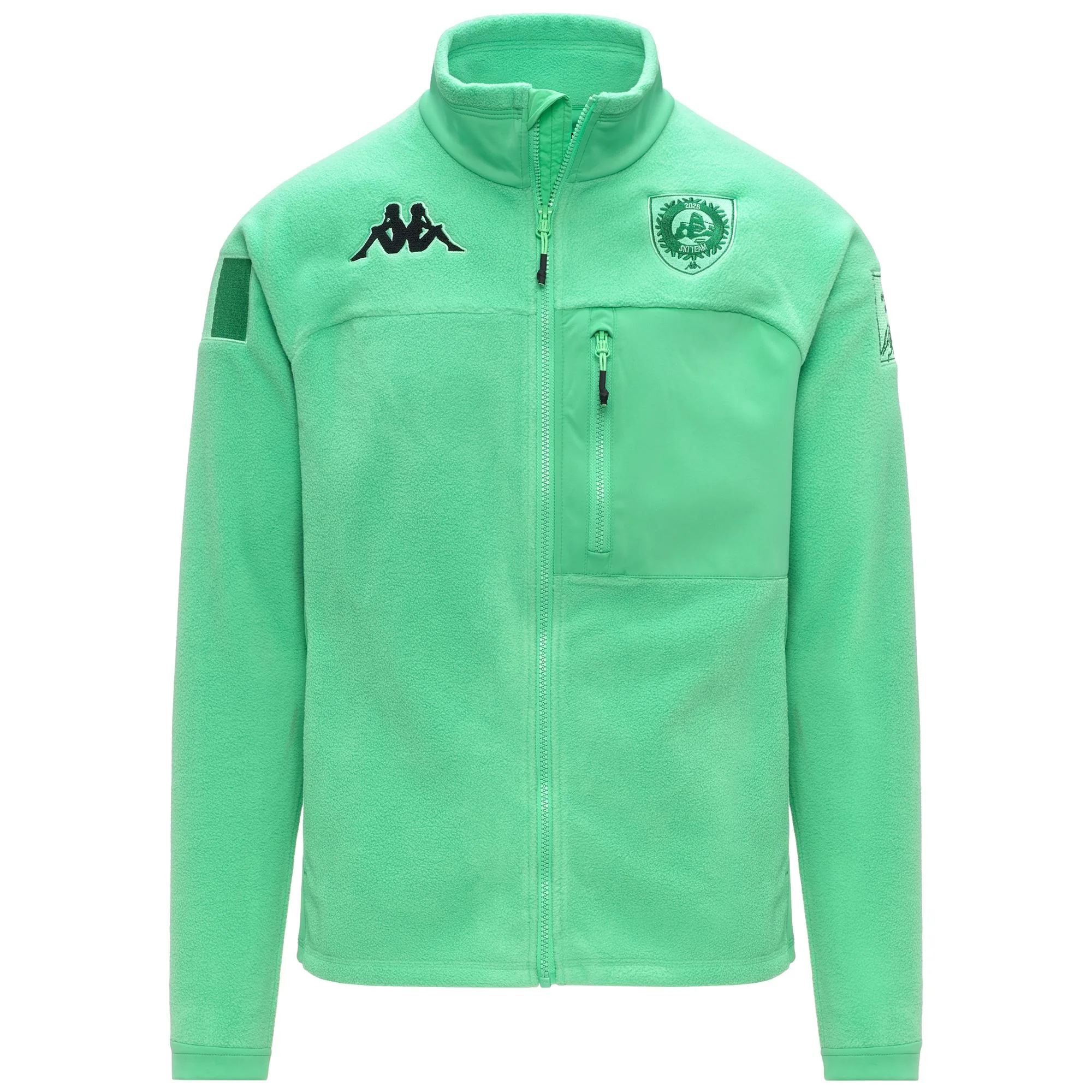 6CENTO 672 PREMIUM - Fleece - Jacket - Unisex - Green Irish-Black - Image 3