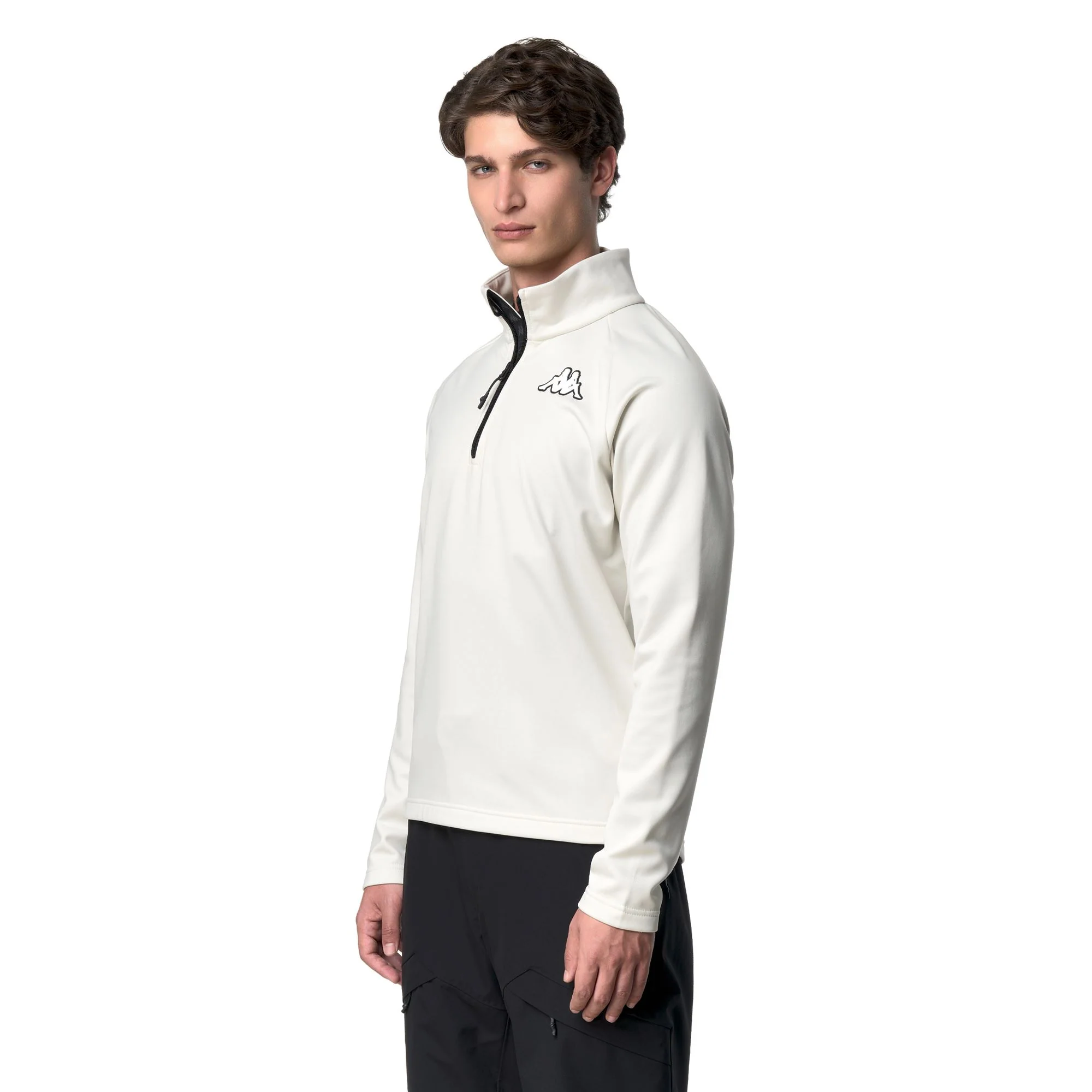 8CENTO  821 - Fleece - Jacket - Unisex - White Coconut-Black - Image 5