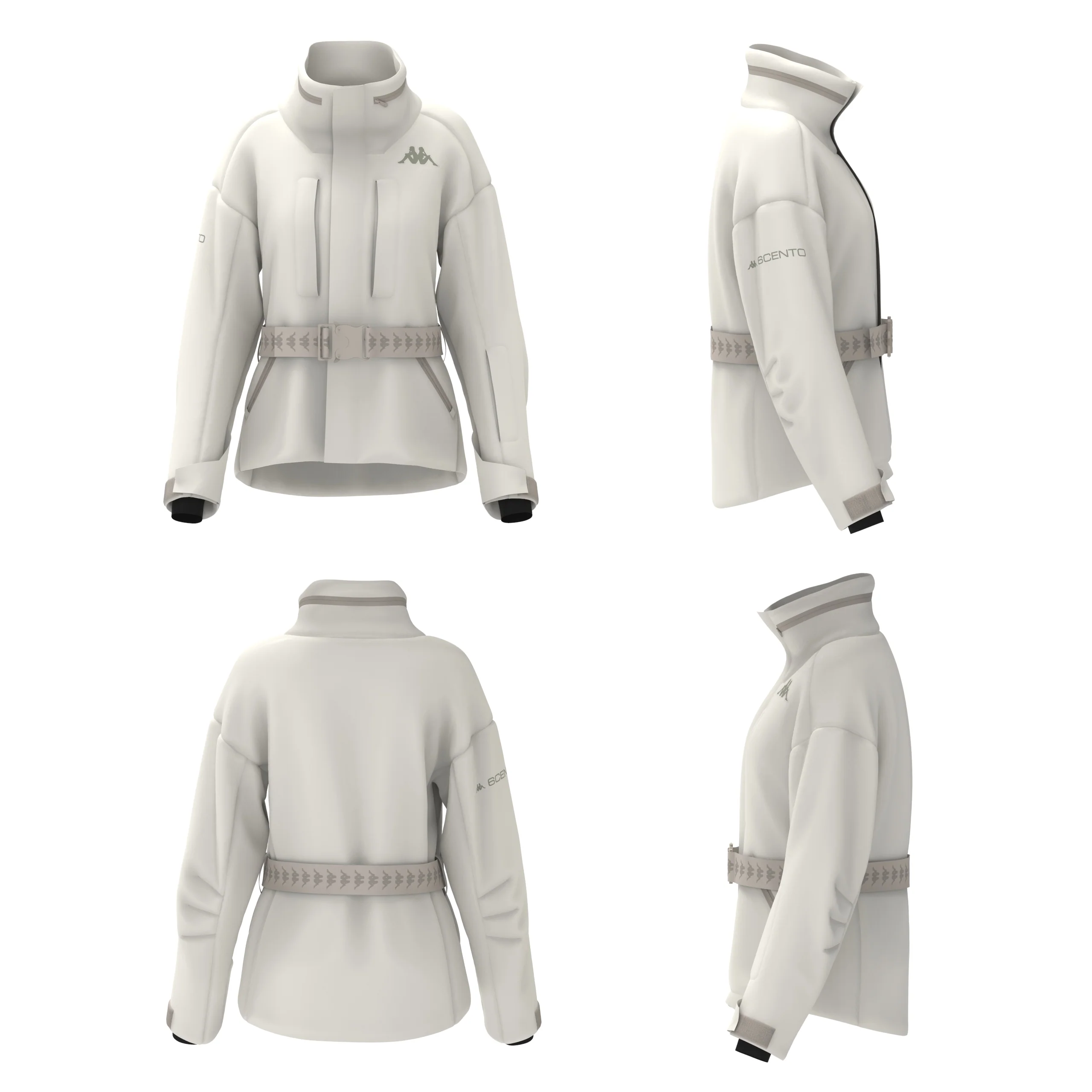 6CENTO 679 - Jackets - Mid - Woman - White Coconut-Beige Stone - Image 3