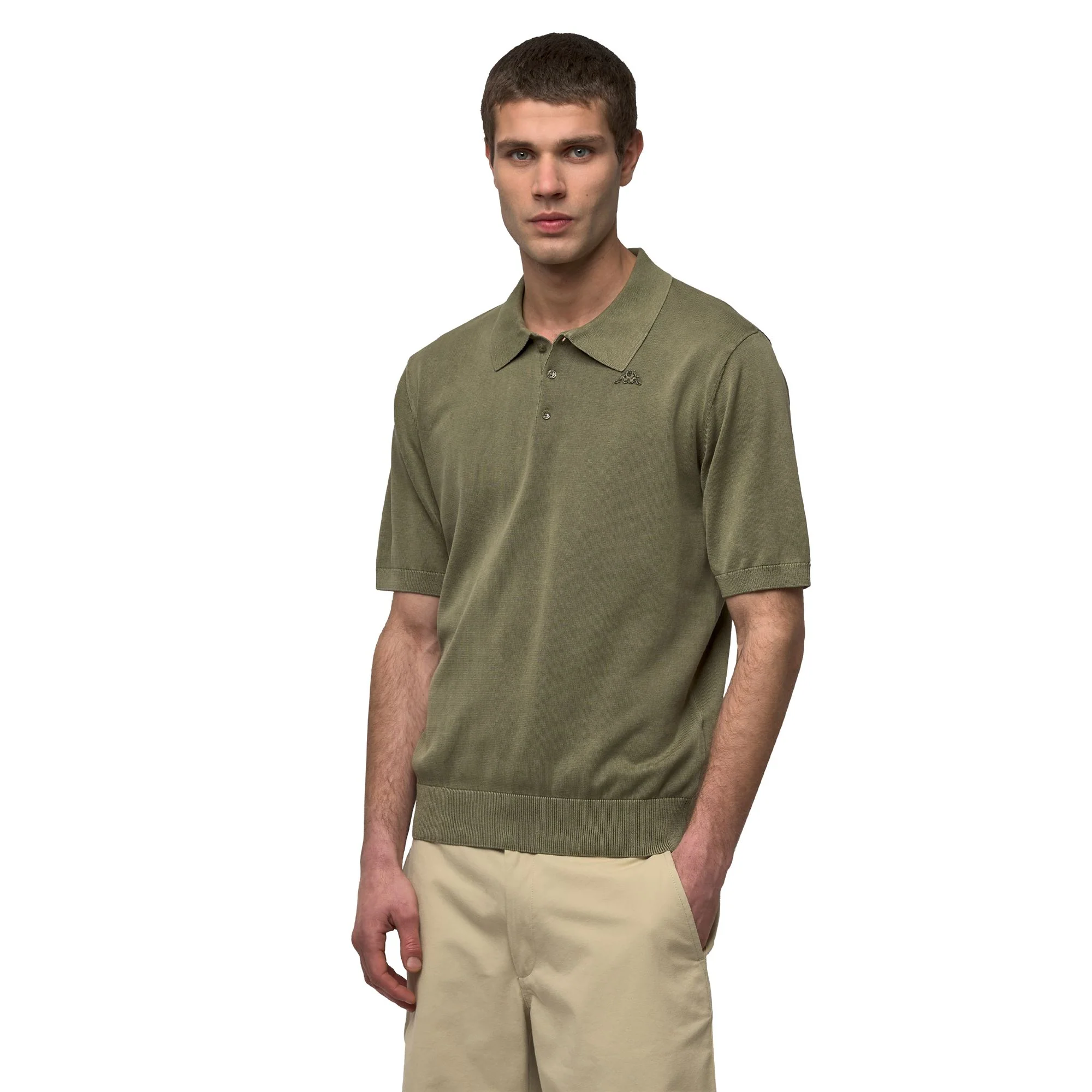 IKIN - Knitwear - Polo - Man - Green Aloe - Image 4