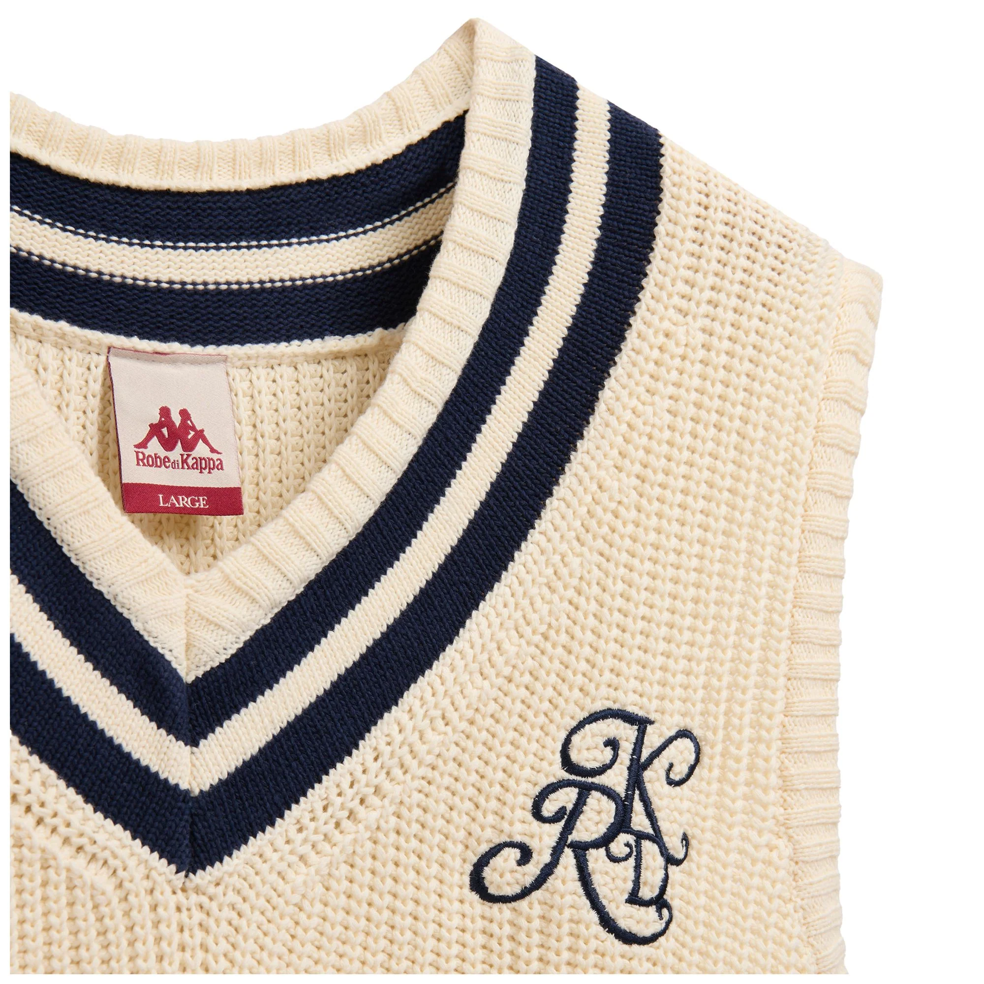 ROBE GIOVANI ATHOLL - Knitwear - Vest - Man - White Mastice-Blue Marine - Image 3