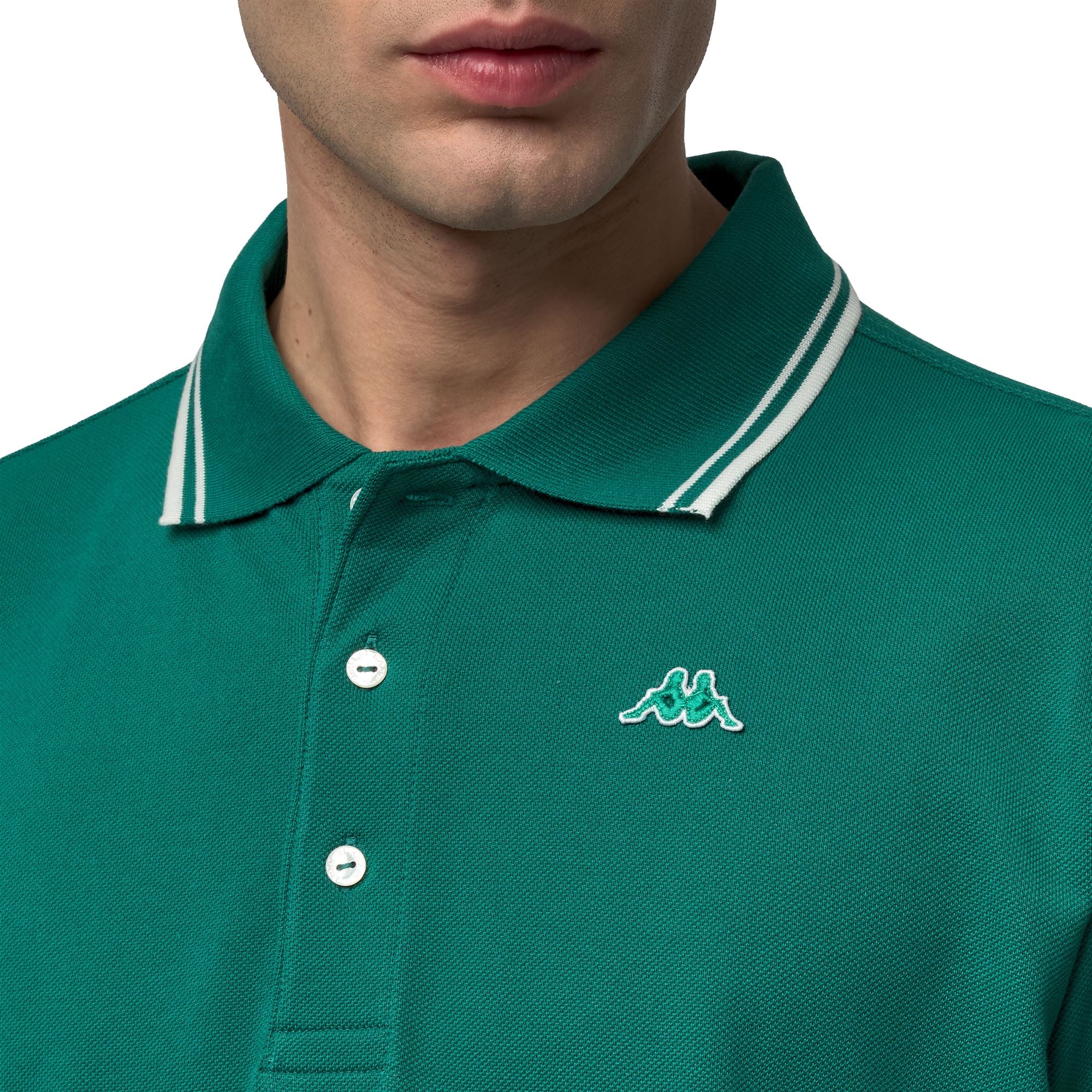 LIVINGSTON - La Polo Robe Di Kappa - Polo - Man - Green College-White Cloud - Image 6