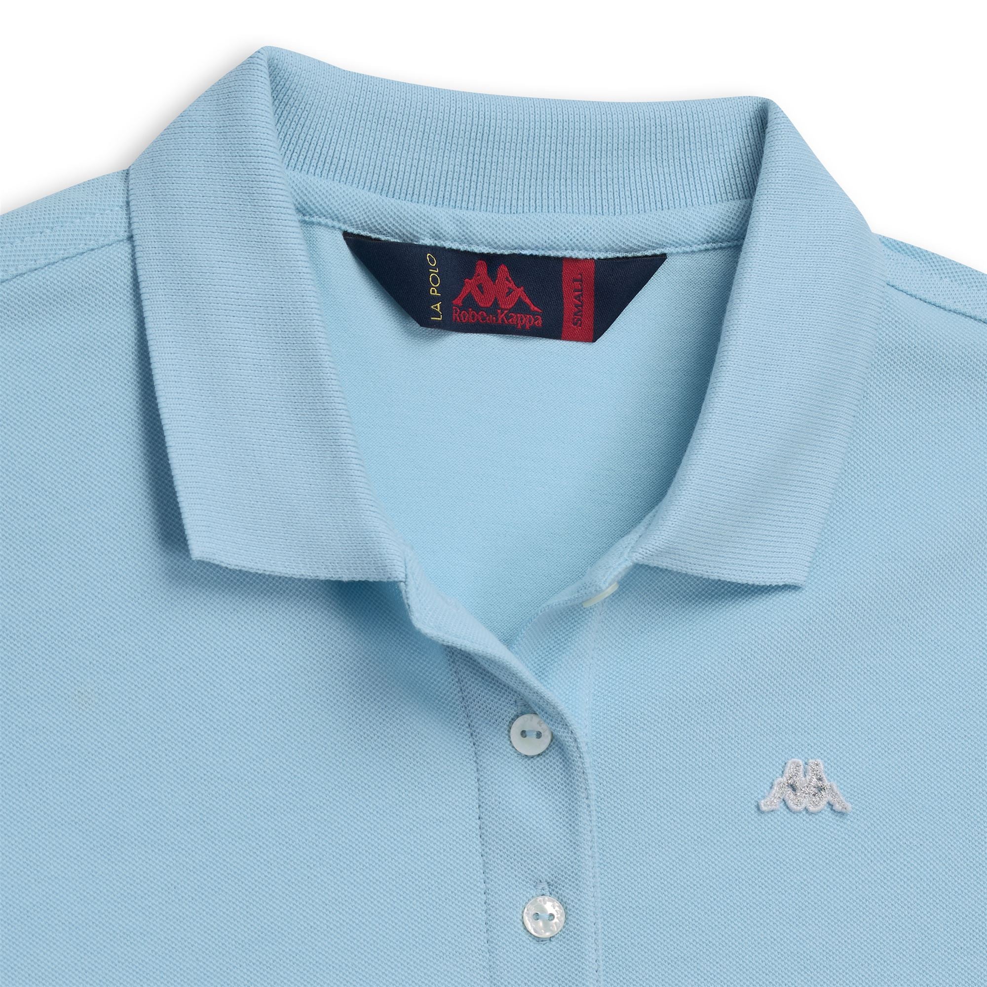 ALIETA - La Polo Robe Di Kappa - Polo - Woman - Azure Limpid Sky-Grey Silver - Image 3