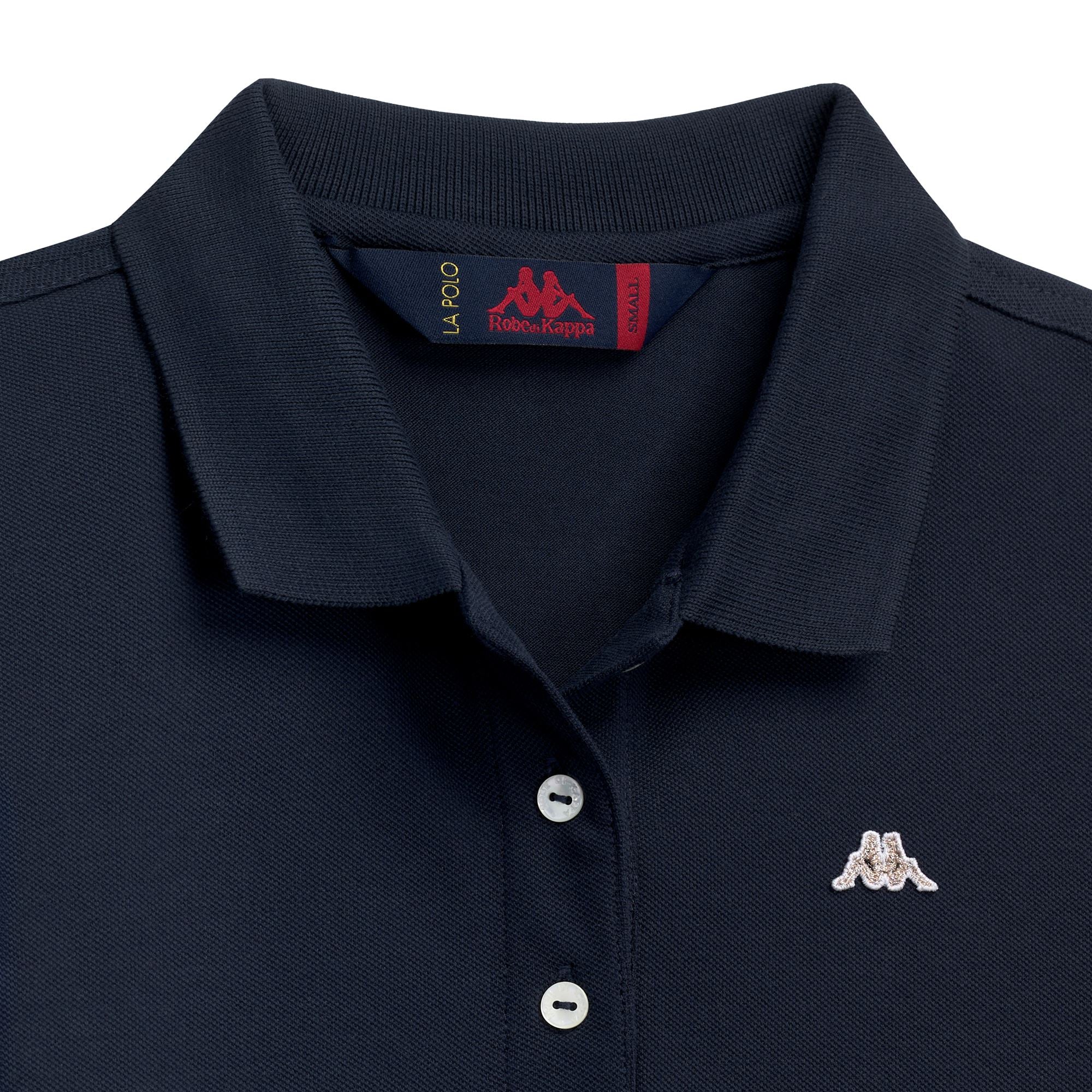 ALIETA - La Polo Robe Di Kappa - Polo - Woman - Blue Navy-METAL Rose Gold - Image 3