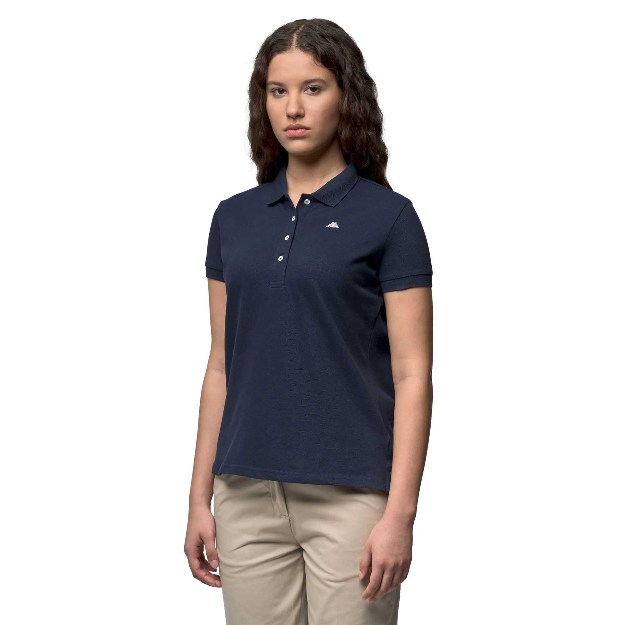 ALIETA - La Polo Robe Di Kappa - Polo - Woman - Blue Navy-METAL Rose Gold - Image 4
