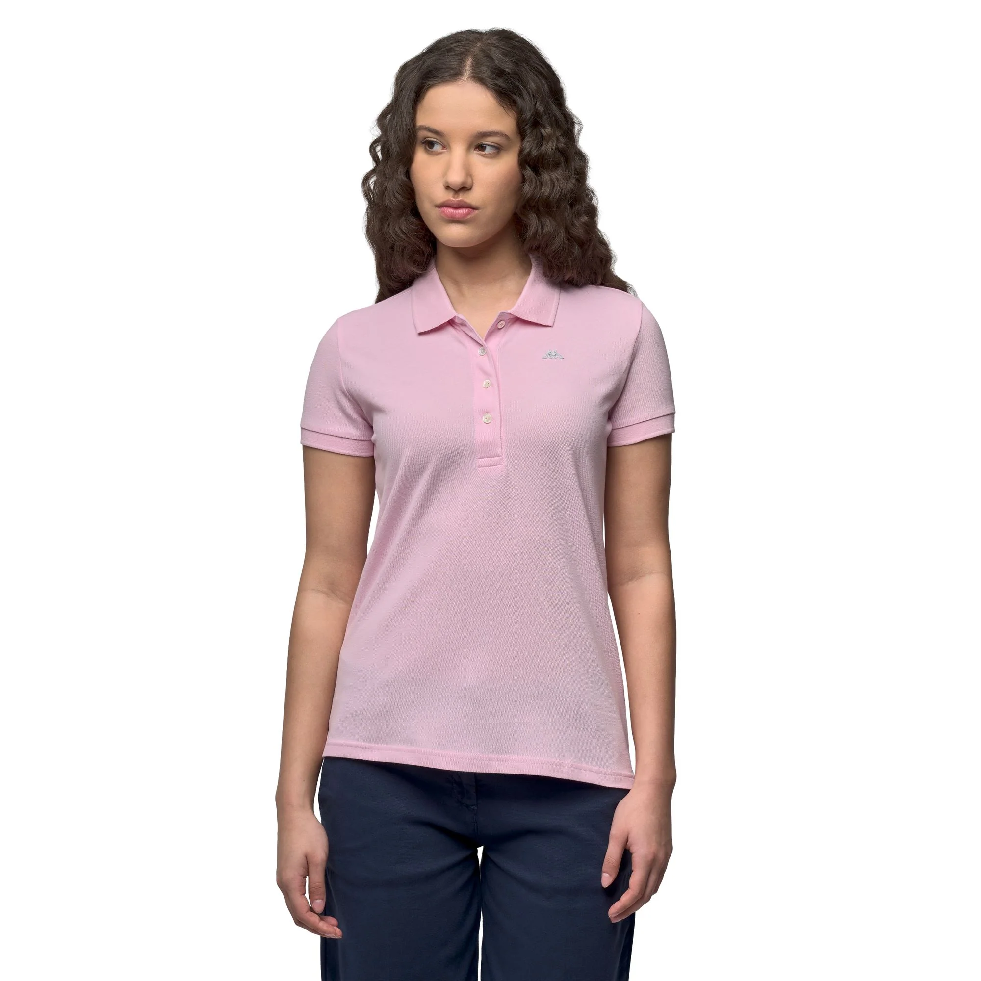 ALIETA - La Polo Robe Di Kappa - Polo - Woman - Pink Mist-Grey Silver - Image 4