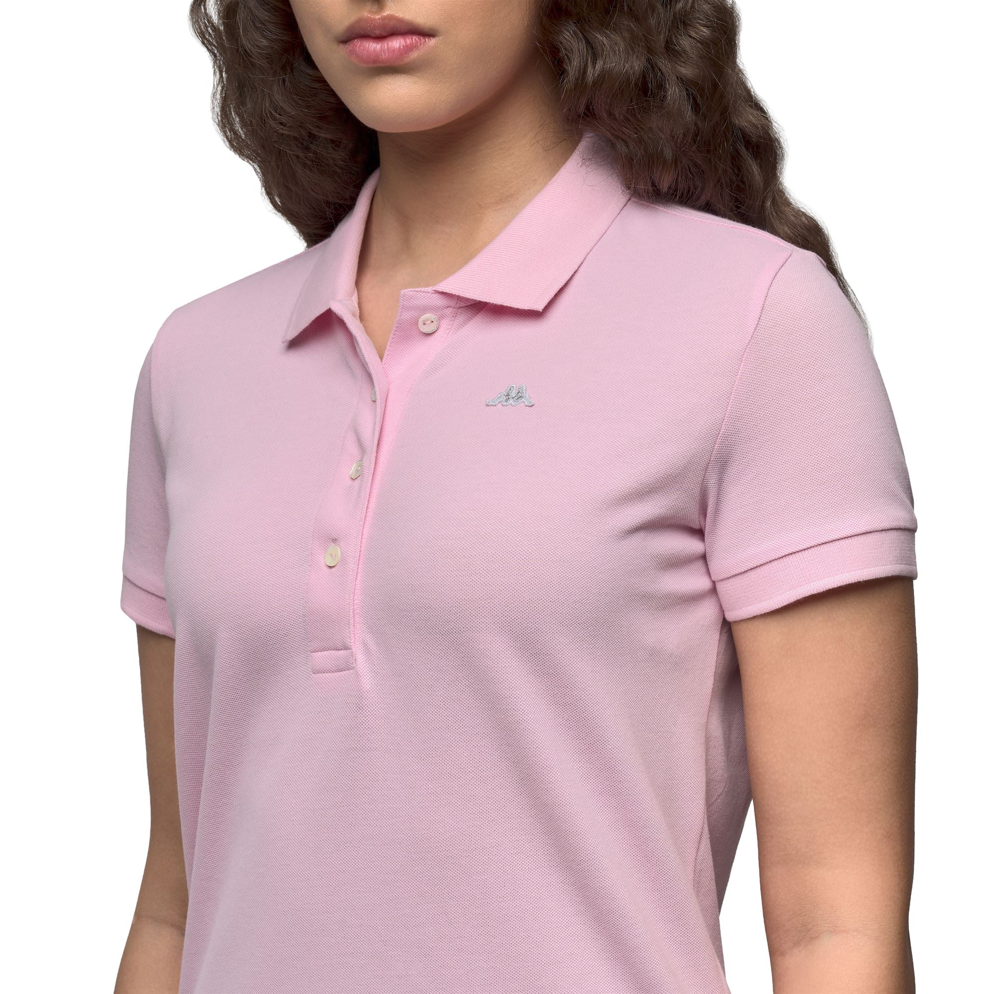 ALIETA - La Polo Robe Di Kappa - Polo - Woman - Pink Mist-Grey Silver - Image 6