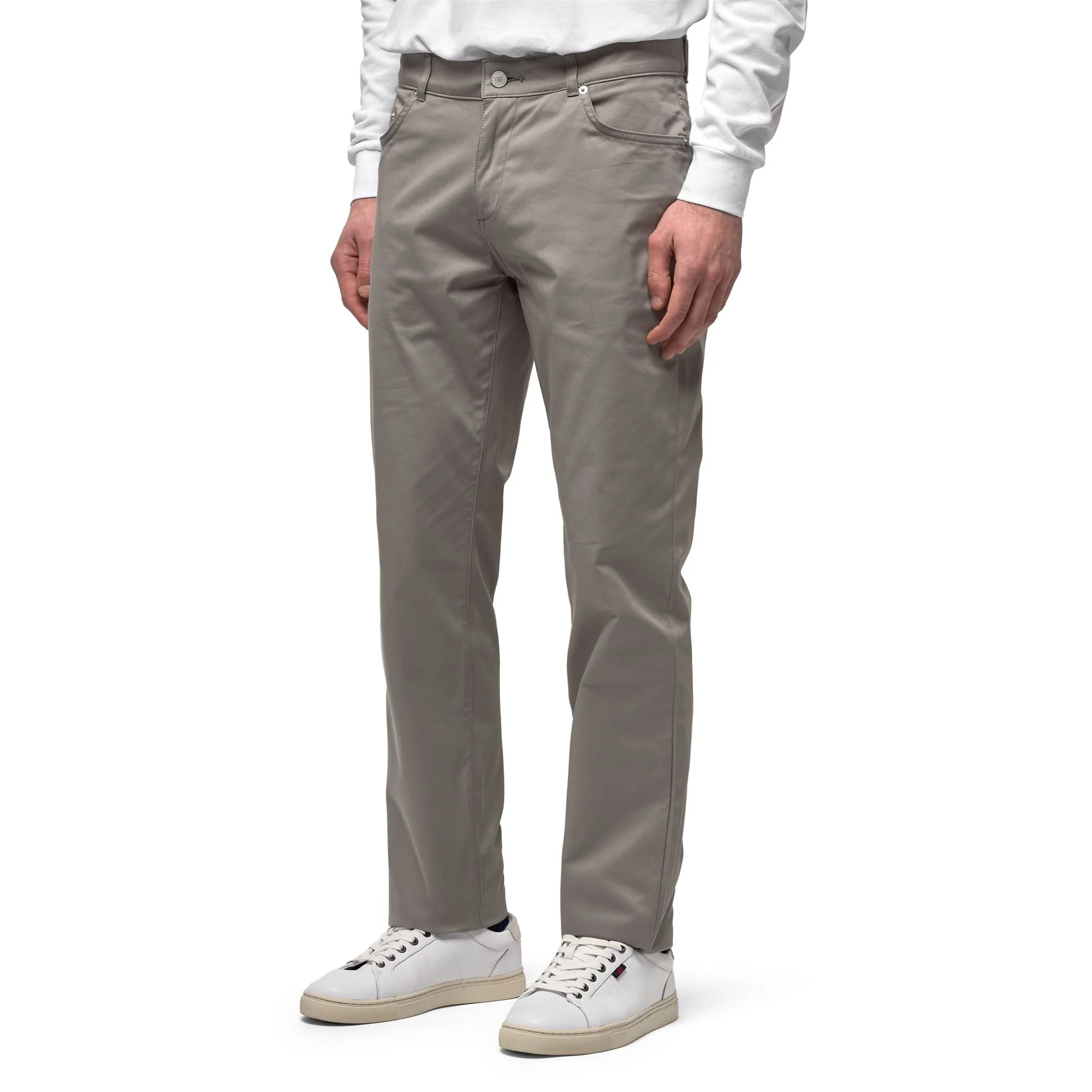 JORMAN COMFORT GABARDINE - Pants - 5 Pockets - Man - Brown Lt  Walnut