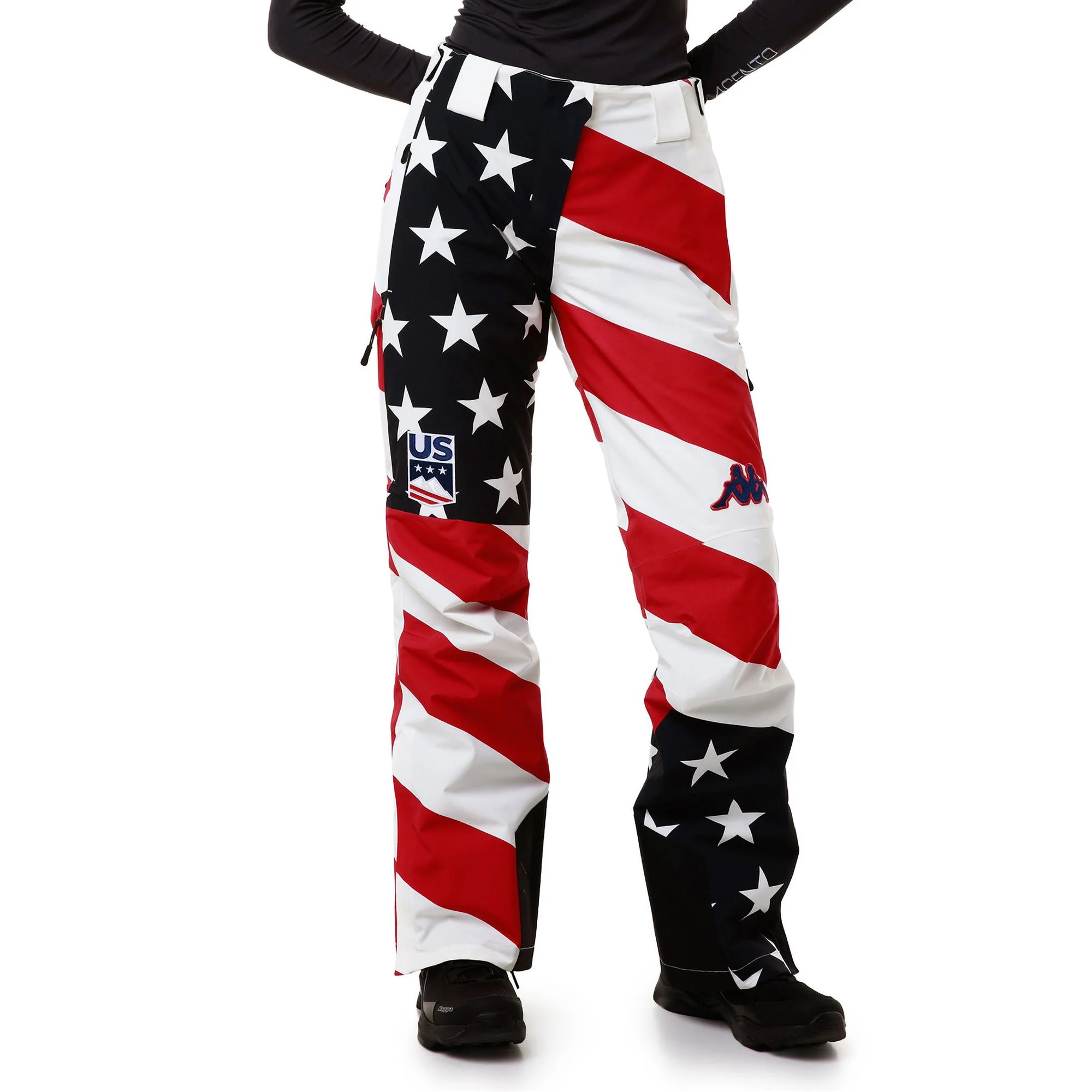6CENTO 665G US - Pants - Sport Trousers - Woman - Blue Dk Navy-White Milk-Red-Blue Dk-Blue Dk Navy - Image 3