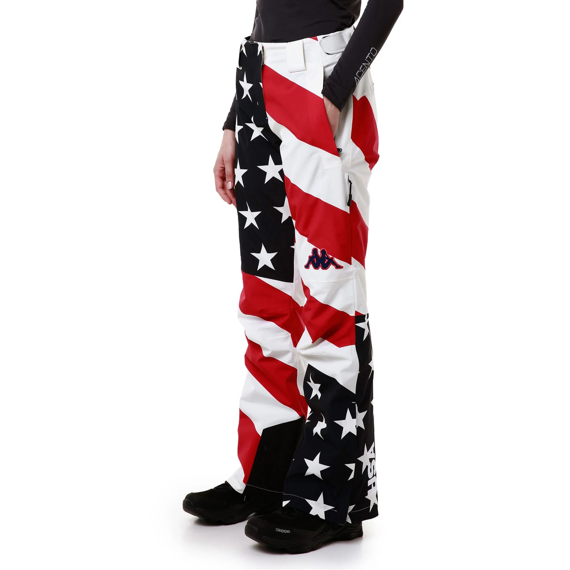 6CENTO 665G US - Pants - Sport Trousers - Woman - Blue Dk Navy-White Milk-Red-Blue Dk-Blue Dk Navy - Image 4
