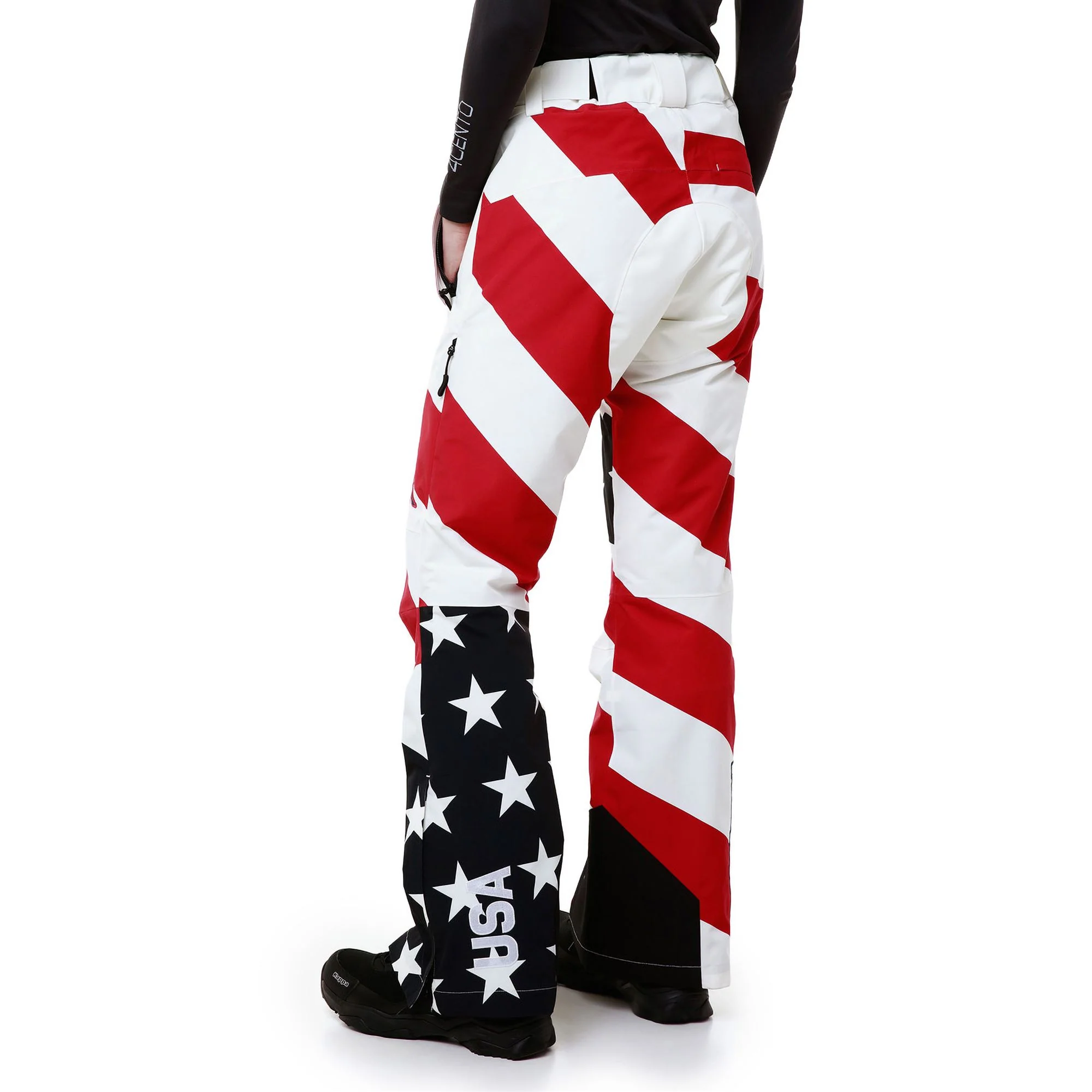 6CENTO 665G US - Pants - Sport Trousers - Woman - Blue Dk Navy-White Milk-Red-Blue Dk-Blue Dk Navy - Image 5