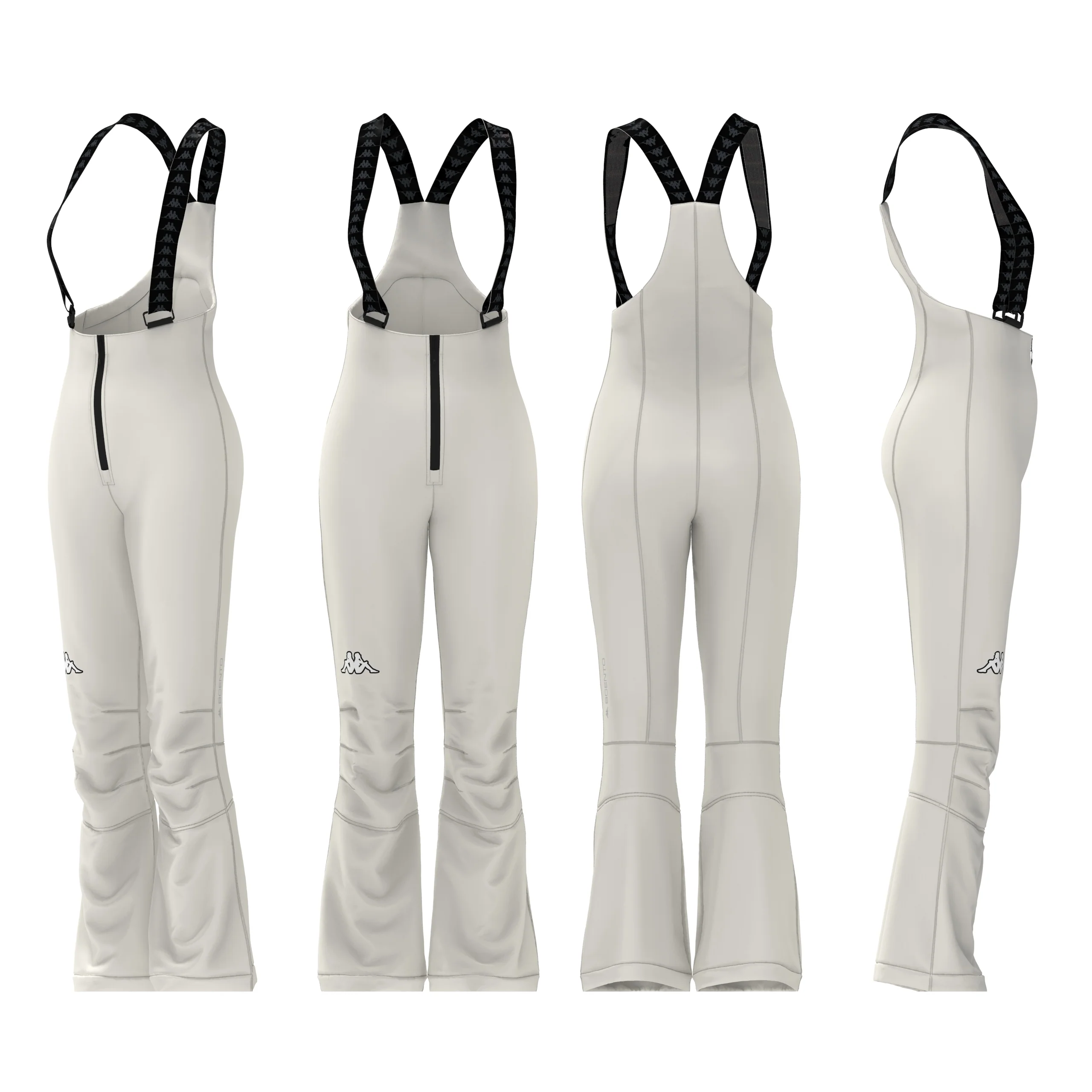 8CENTO  846 - Pants - Sport Trousers - Woman - White Coconut-Black - Image 3