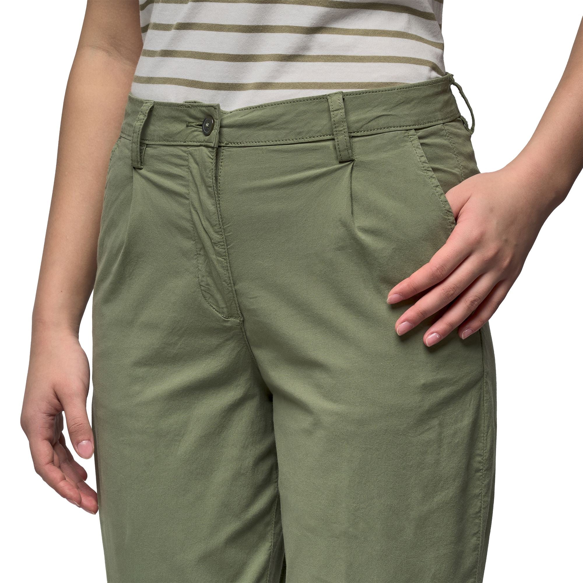 NOELIA LIGHT POPLIN - Pants - Chino - Woman - Green Olivine - Image 5