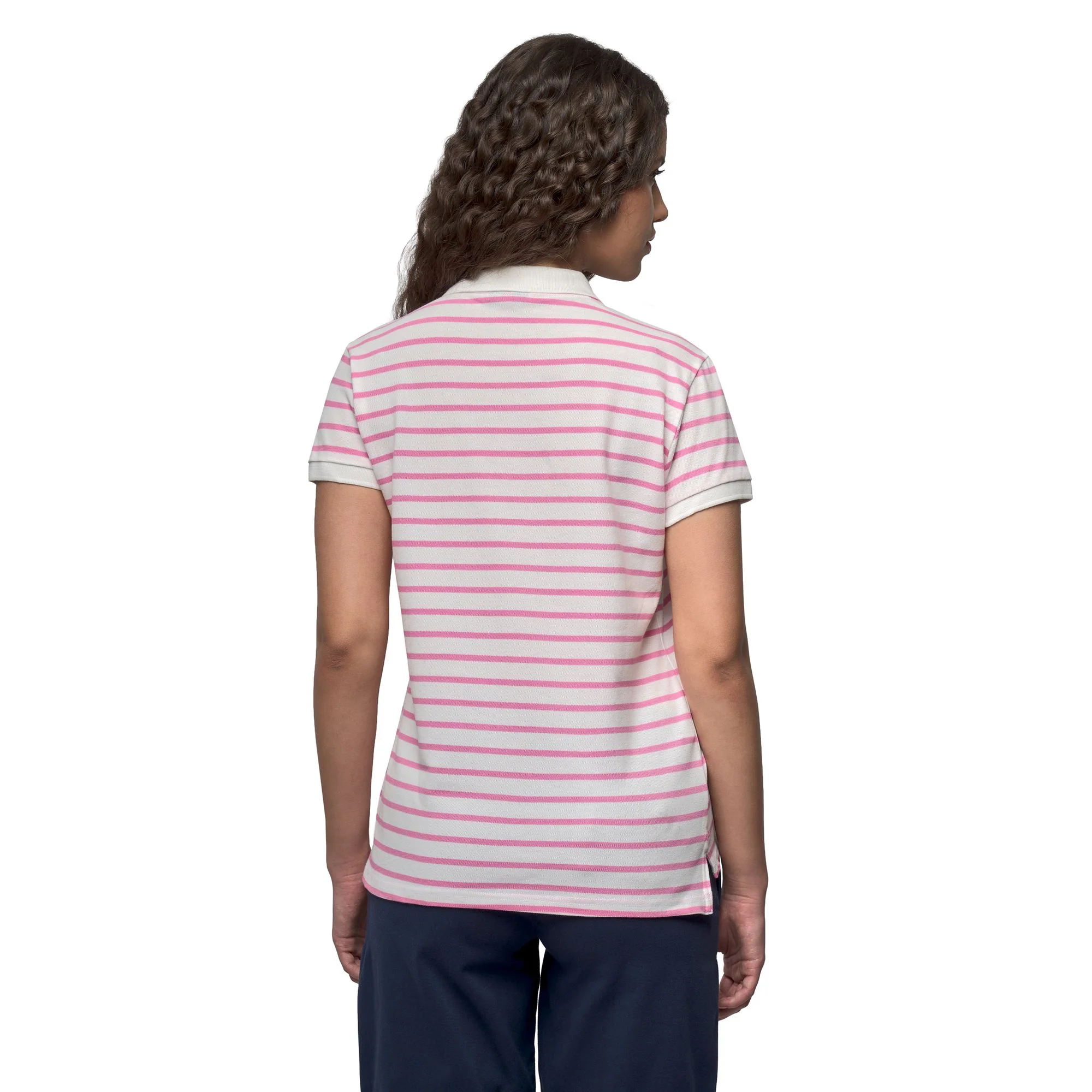 JILLY - Polo Shirts - Polo - Woman - White Cloud-Pink Fuxia - Image 5