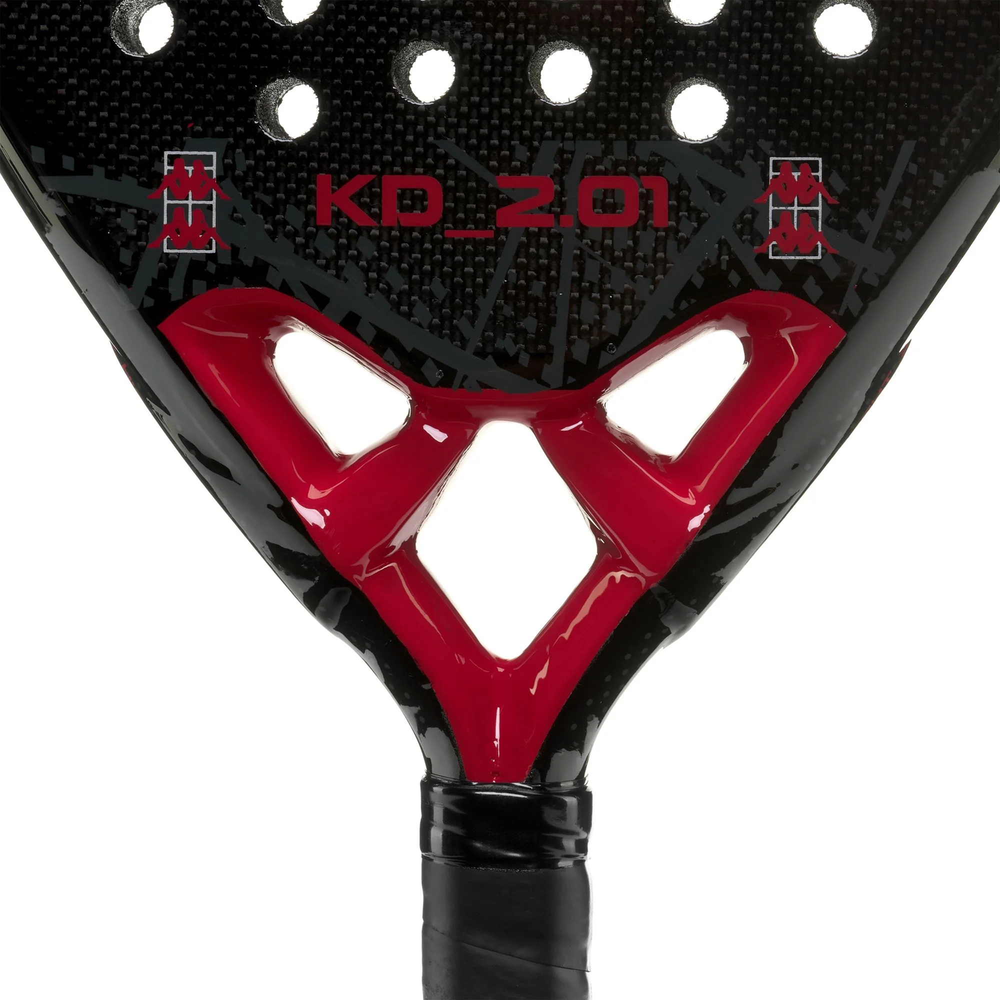 KD_2.01 12A - Rackets - Padel Racket - Unisex - Black-Black Brownish Pino-Red - Image 3