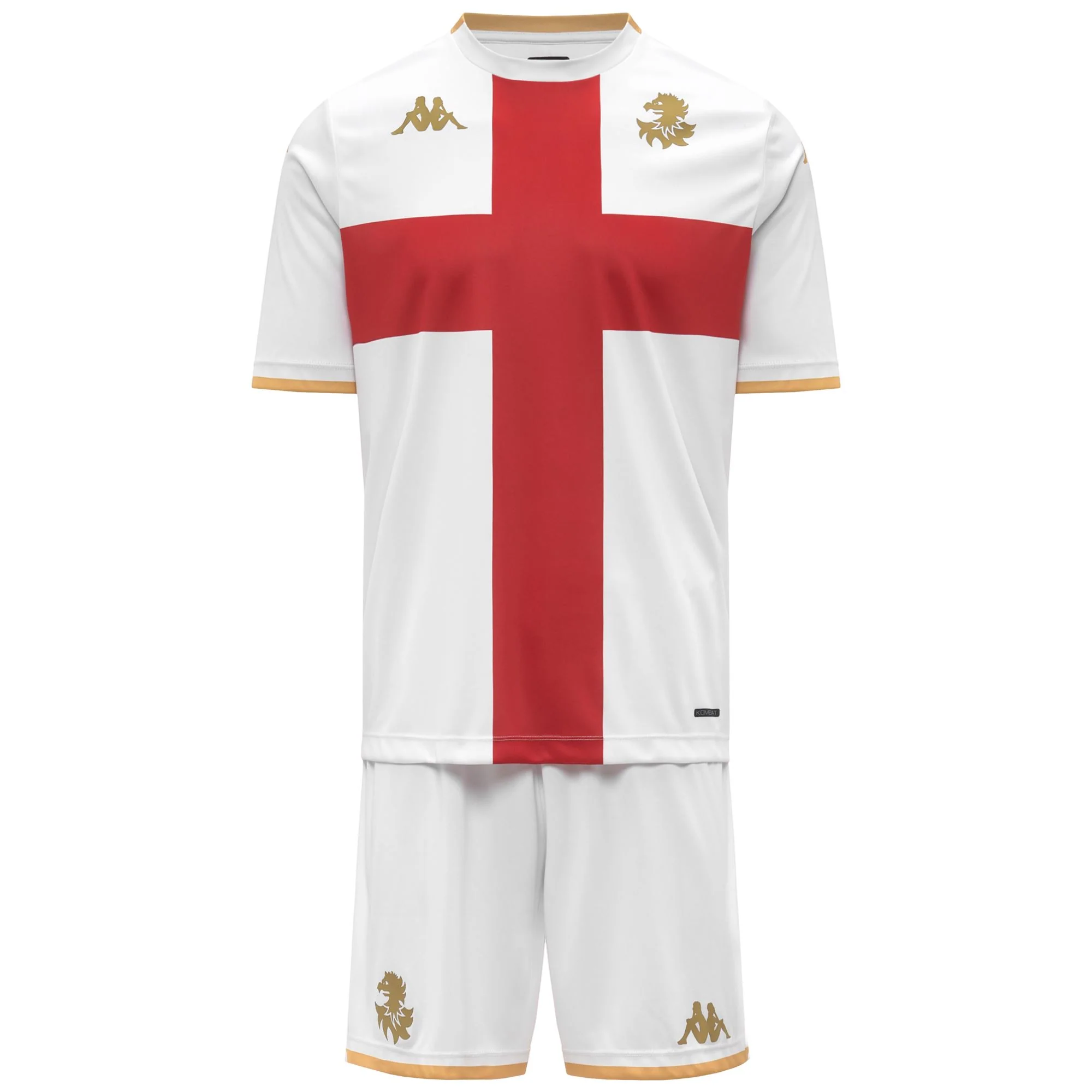 KOMBAT KIT 2026 AWAY GENOA - Sets - Shorts / T-Shirt - Man - White-Red Blaze-Yellow Gold Rich