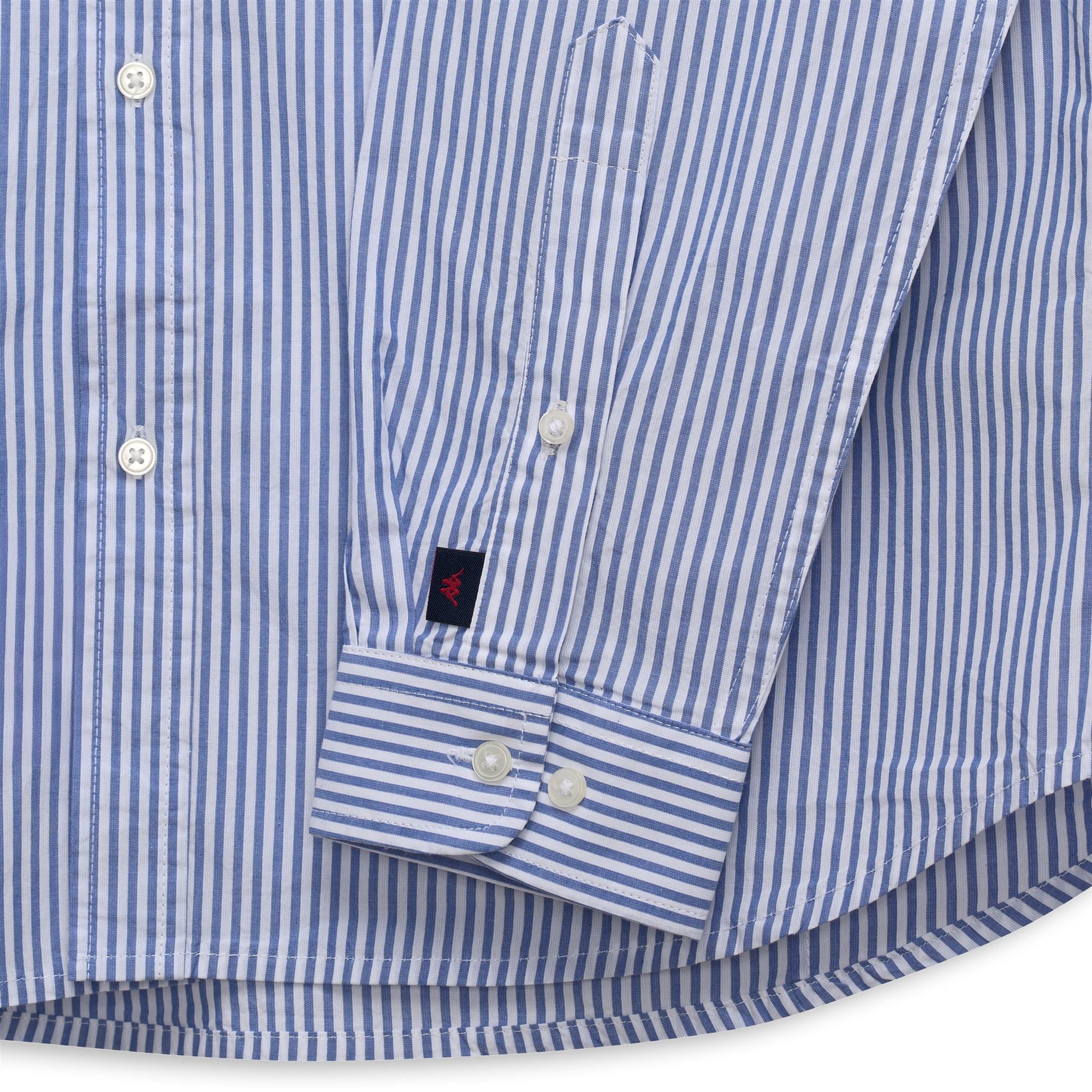 NICABAR - Shirts - Button Down - Man - White-Azure Dk stripe-White-Azure Dk - Image 3