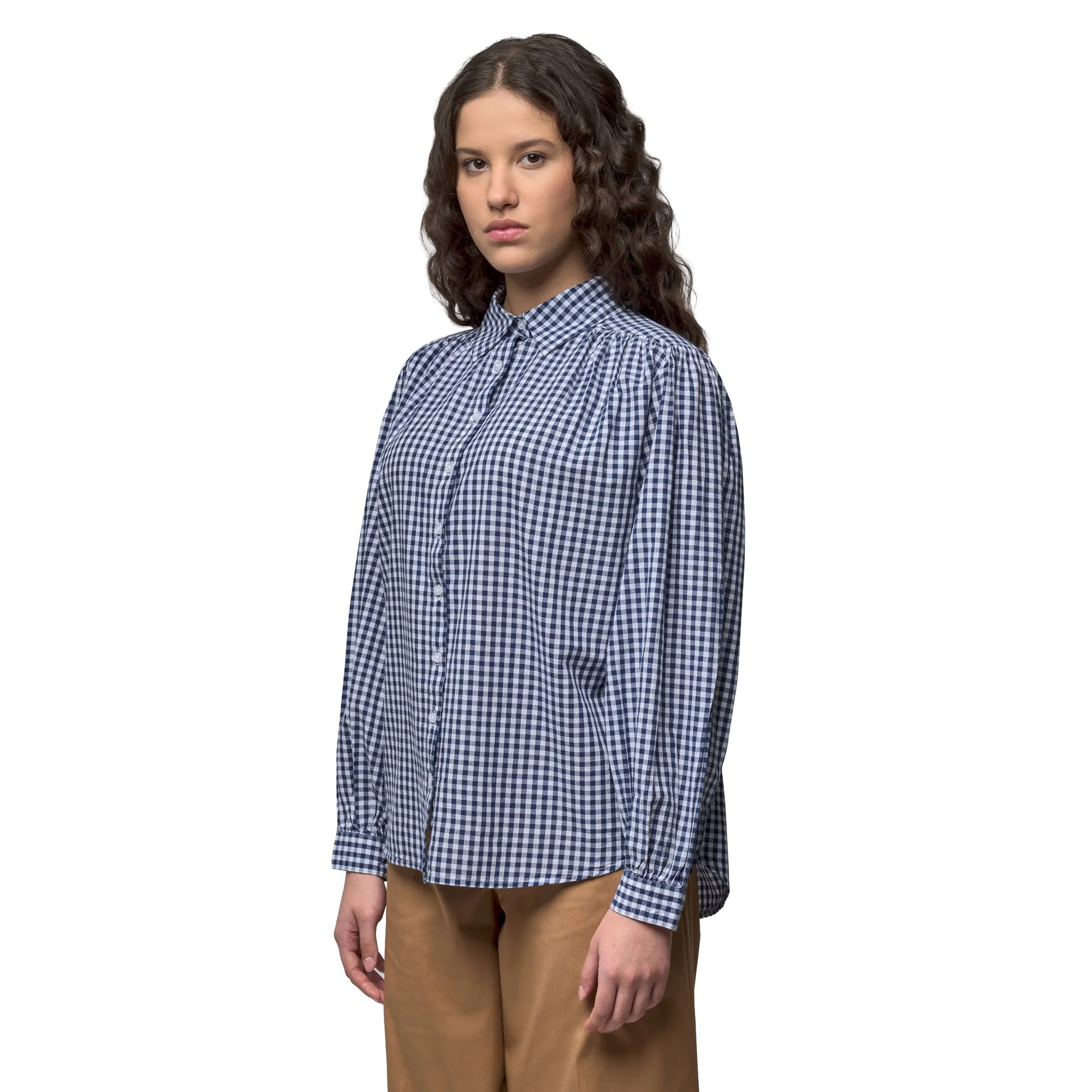 ERISA - Shirts - Classic - Woman - Blue Iris-White - Image 4