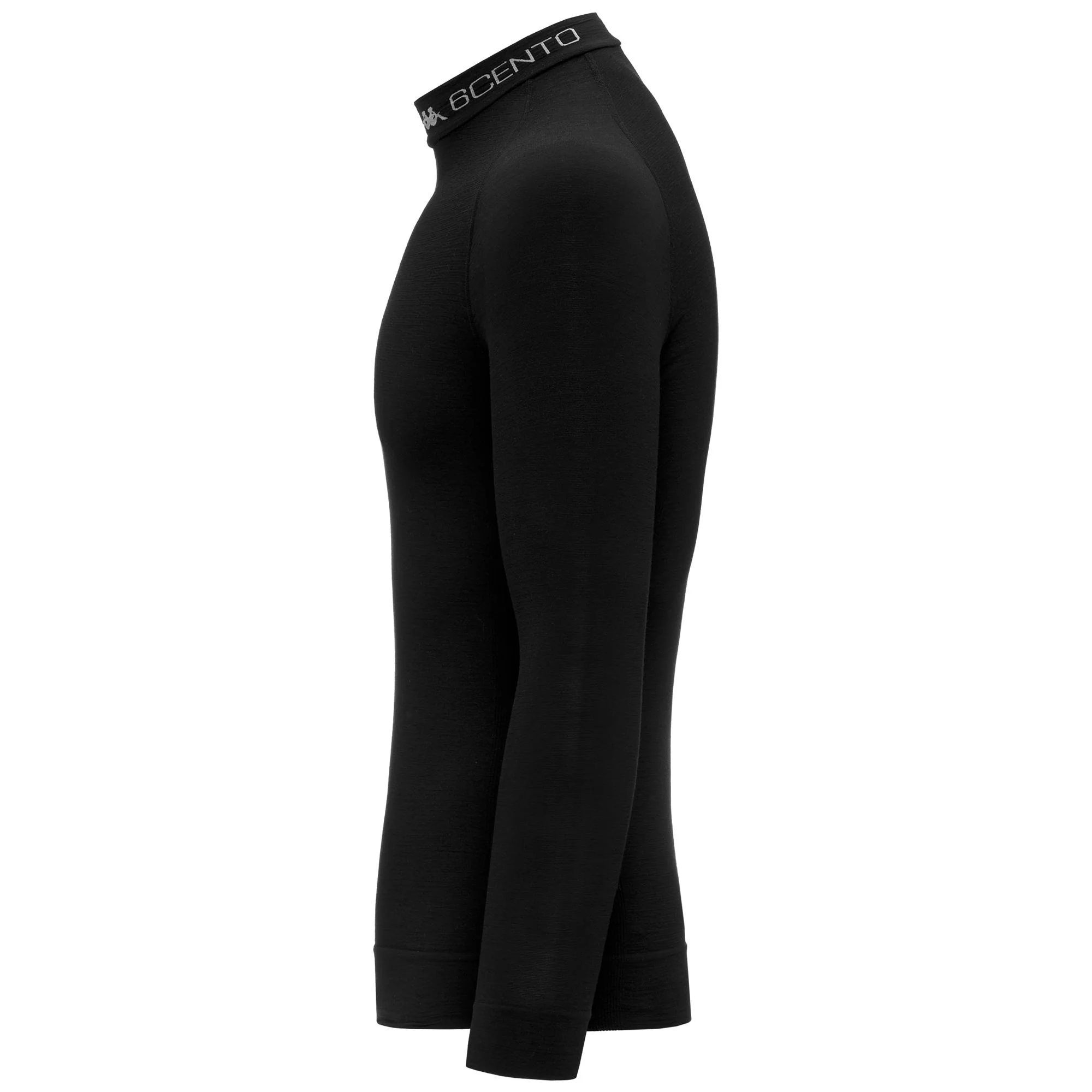 6CENTO   SKIN TOPWOOL - Skin T-Shirts & Top - Top - Unisex - Black-Black - Image 3