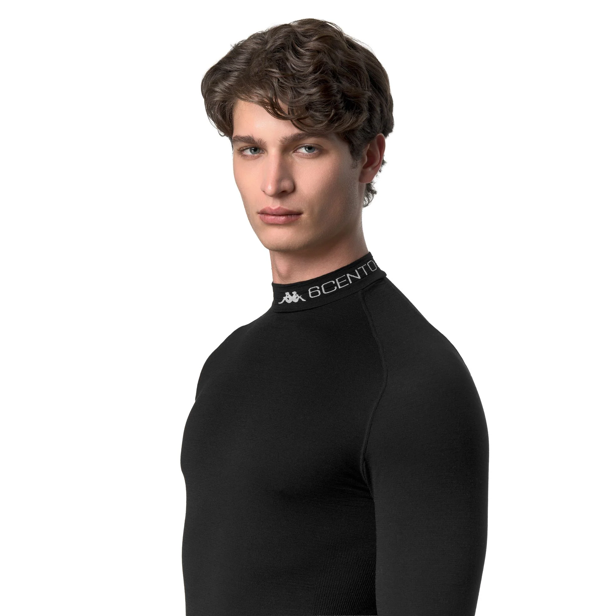 6CENTO   SKIN TOPWOOL - Skin T-Shirts & Top - Top - Unisex - Black-Black - Image 7