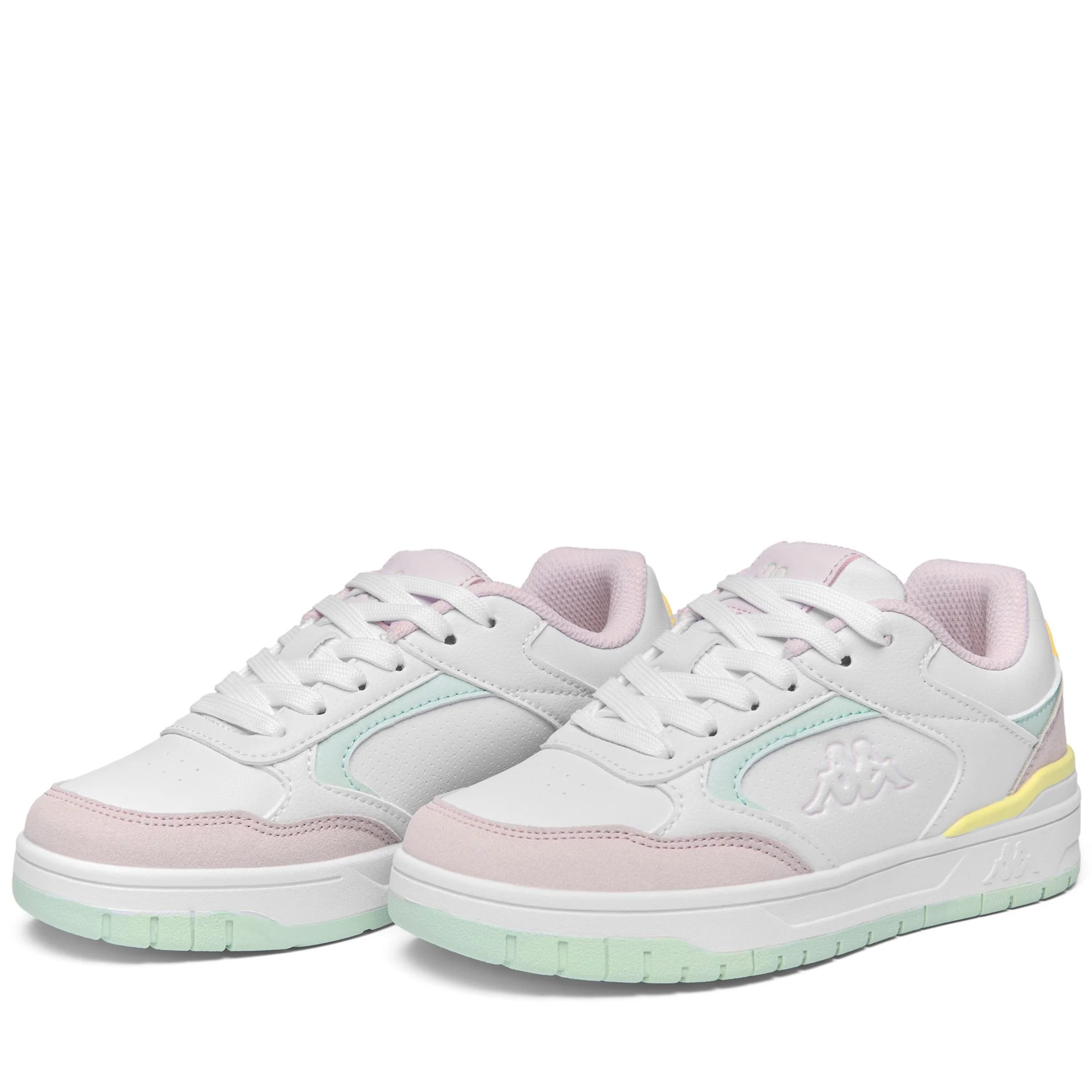 LOGO MANIS 2.0 KID - Sneakers - Low Cut - Kid unisex - White-PINK CALCITE-Green Clearly