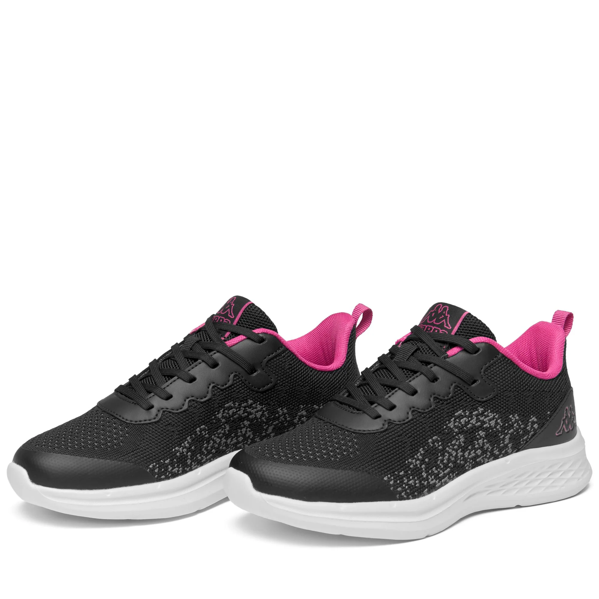 LOGO POSTIE JR - Sneakers - Low Cut - Kid unisex - Black-Fuchsia Bright Rose