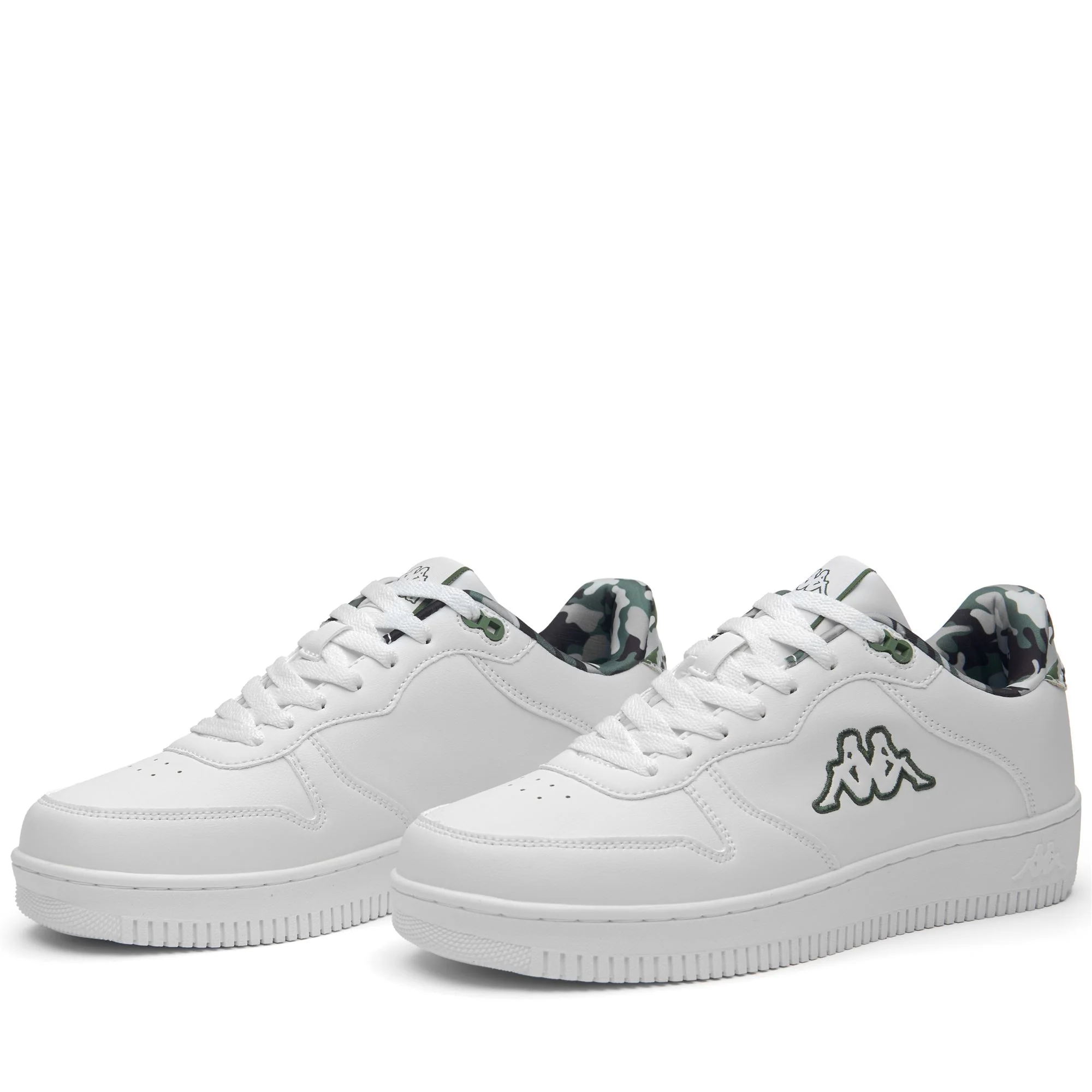 LOGO MASERTA CAMO - Sneakers - Low Cut - Unisex - White-Green Parsley