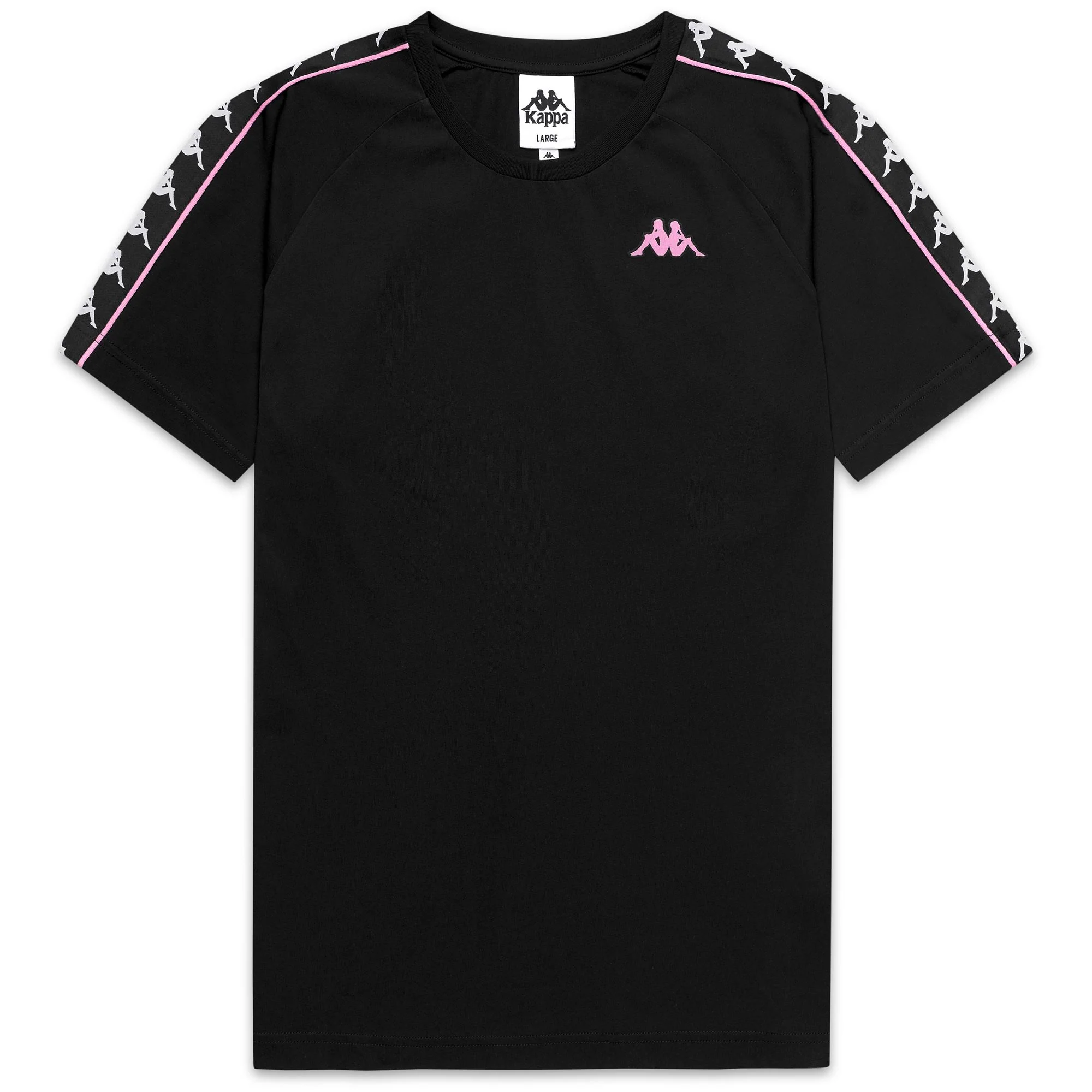 222 BANDA COEN SLIM - T-Shirts & Top - T-Shirt - Man - Black-Pink Prism-White