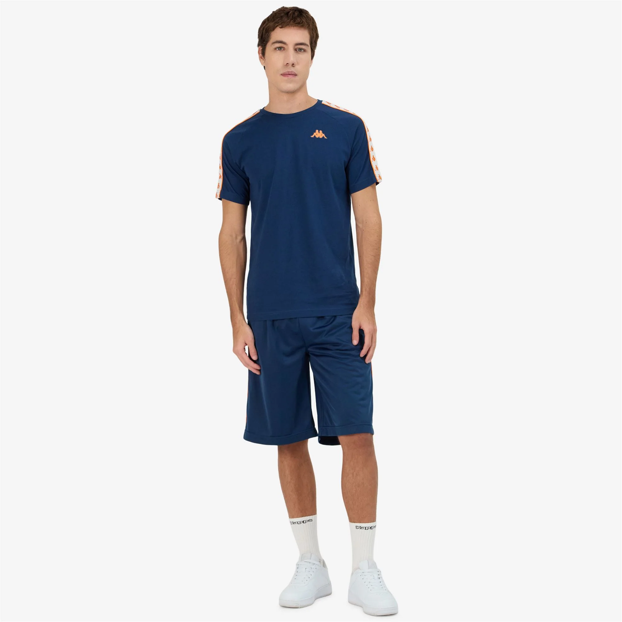 222 BANDA COEN SLIM - T-Shirts & Top - T-Shirt - Man - Blue Dk-Orange