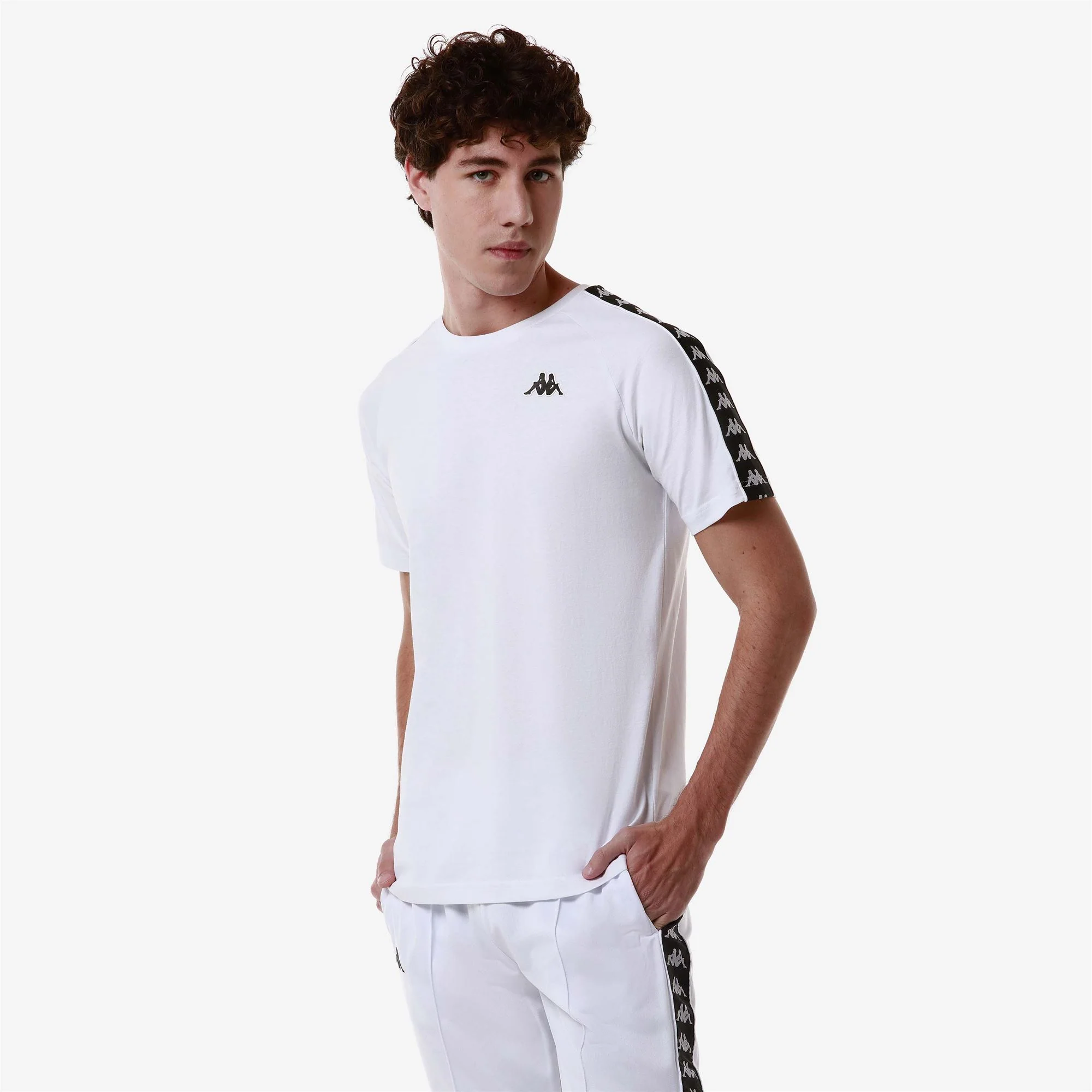 222 BANDA COEN SLIM - T-Shirts & Top - T-Shirt - Man - White-Black-White-Black - Image 4