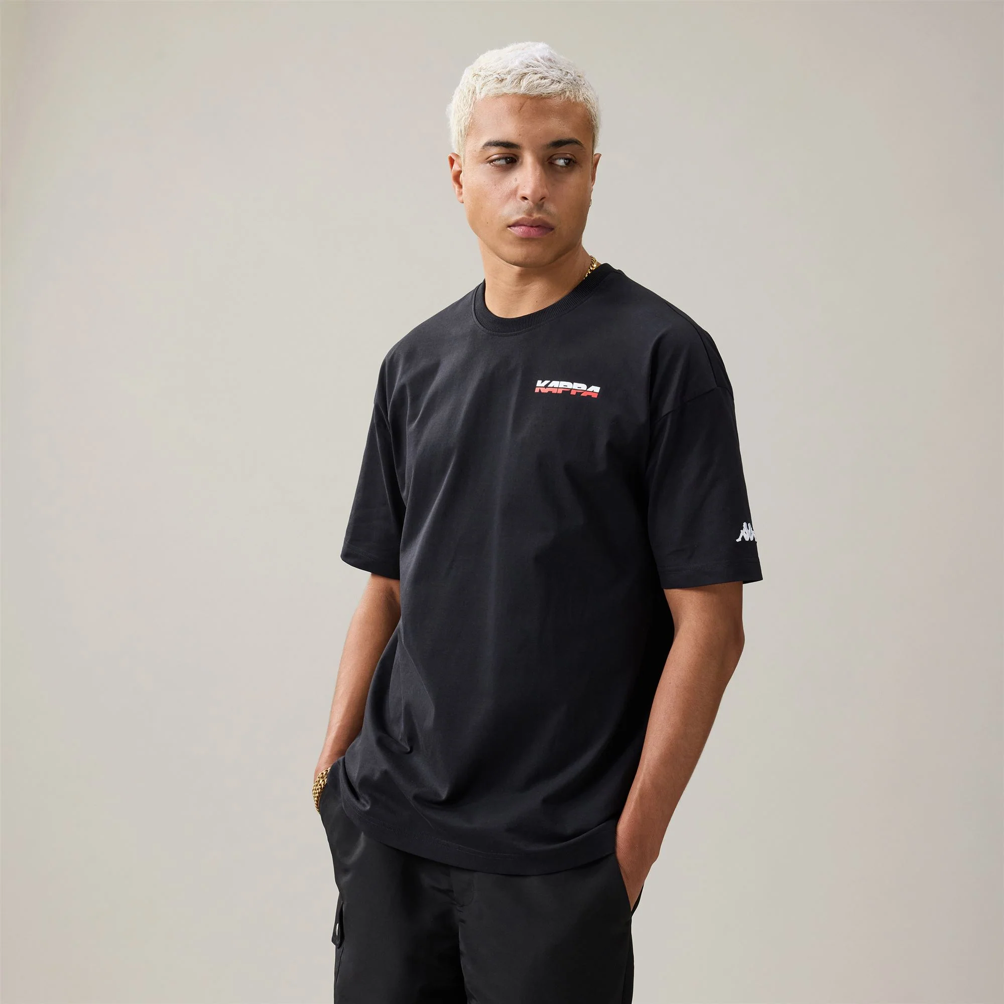 AUTHENTIC     SURYA - T-Shirts & Top - T-Shirt - Man - Black-White-Red Md Coral