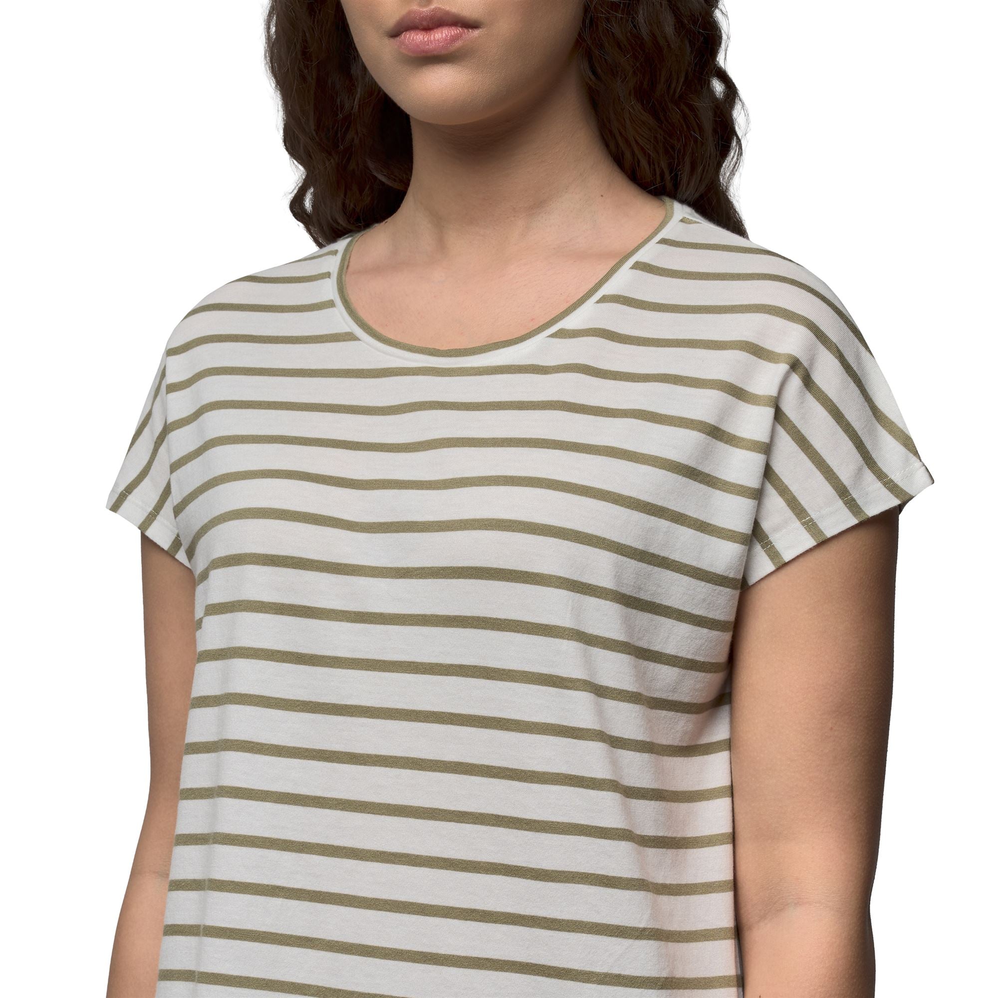 NAHIRA - T-Shirts & Top - T-Shirt - Woman - White Cloud-Green Aloe - Image 6